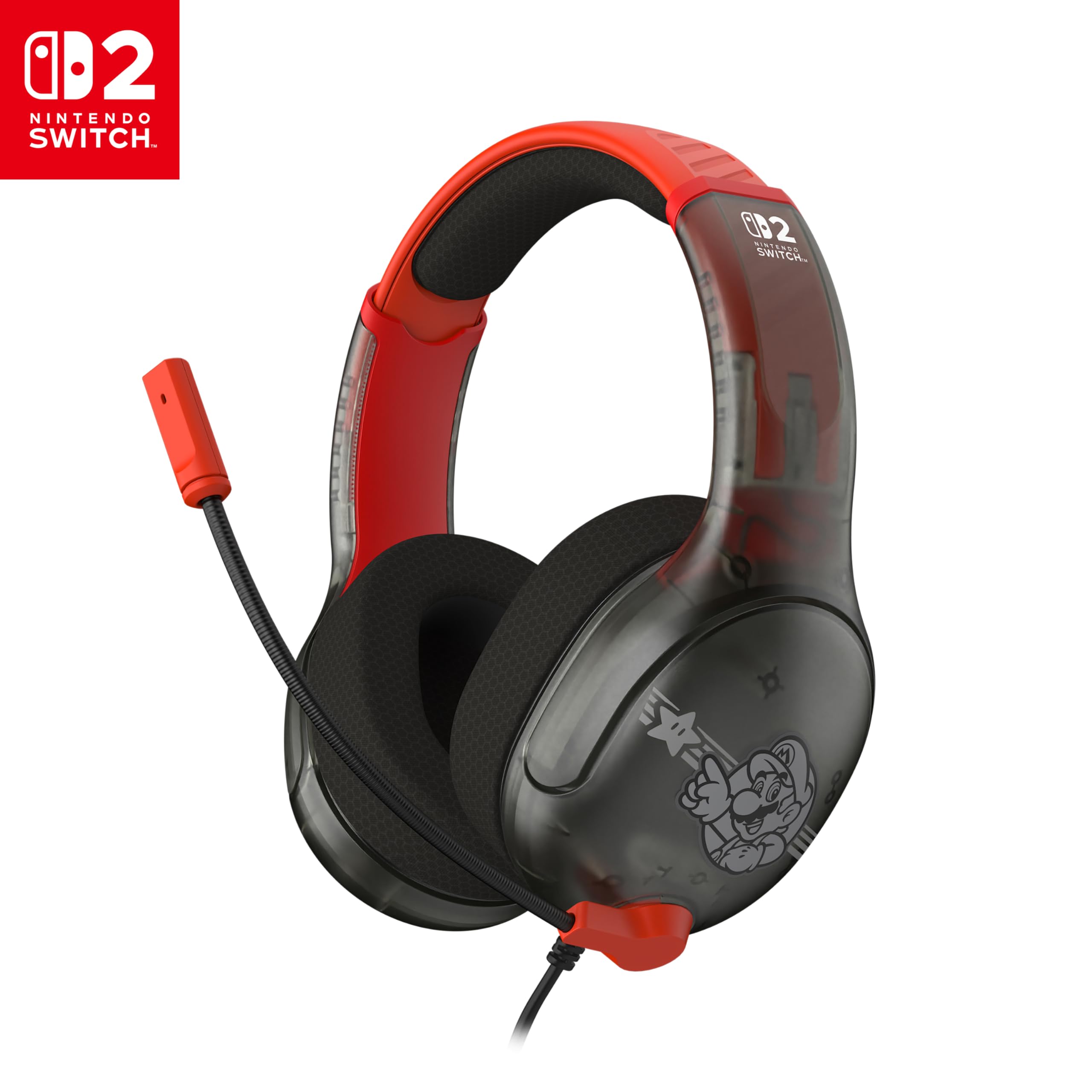 Turtle Beach Airlite Fit Mario Star Wired Gaming Headset | Officially Licensed for Nintendo Switch 2