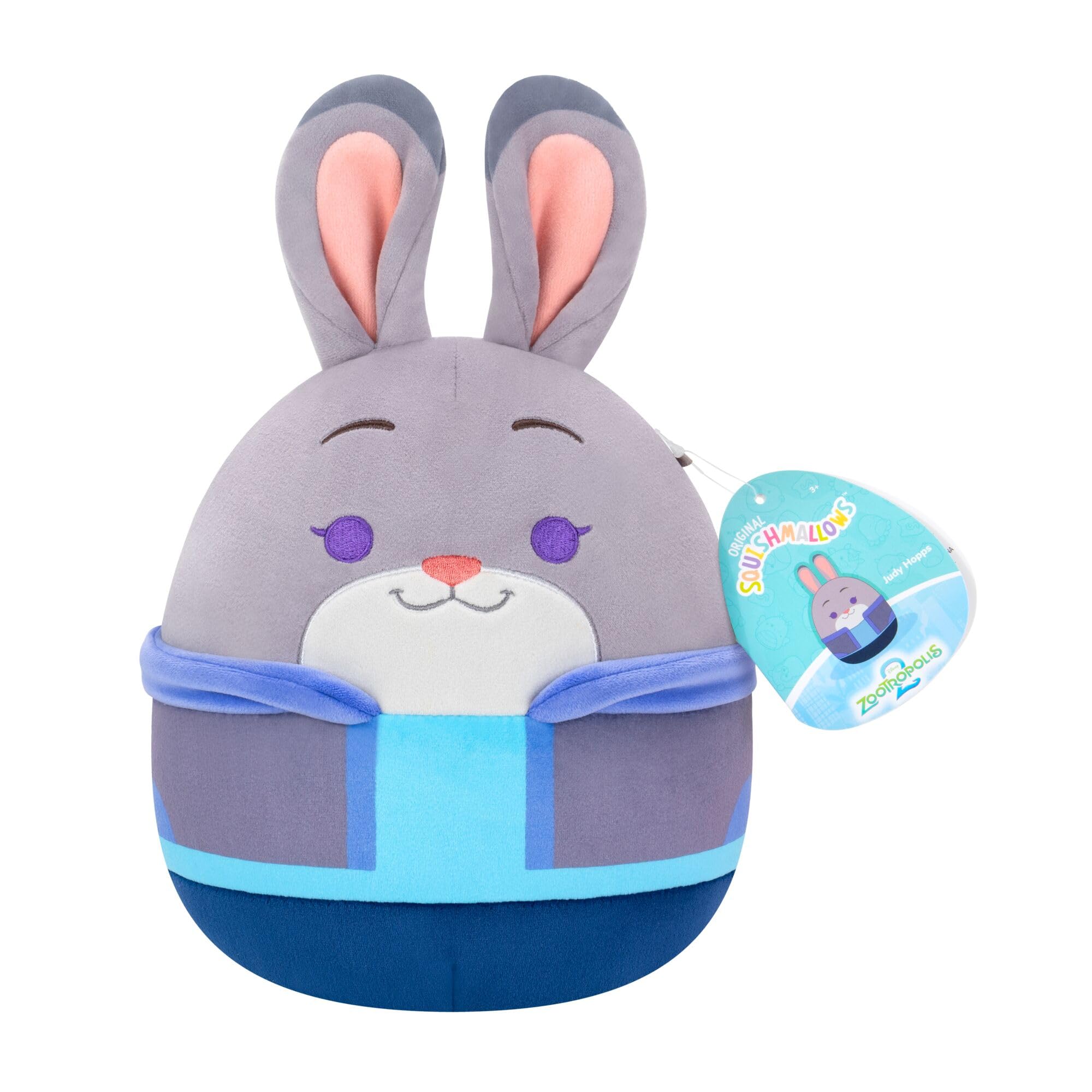 Squishmallows 8-Inch Judy Hopps Plush - Disney Zootropolis 2 Licensed Toy