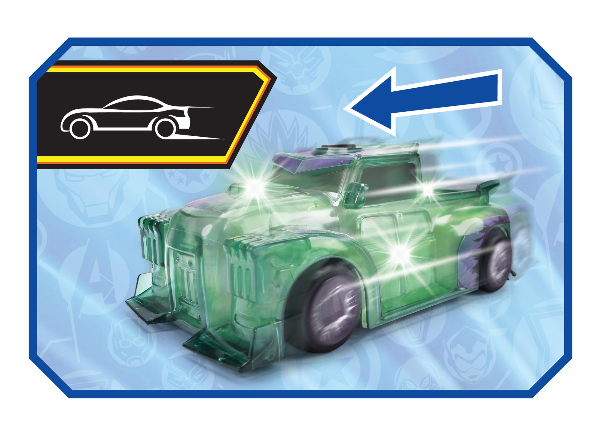 Jada Marvel Light Hero Hulk 1:32 Scale Vehicle - Light-Up & Sound Effects 4