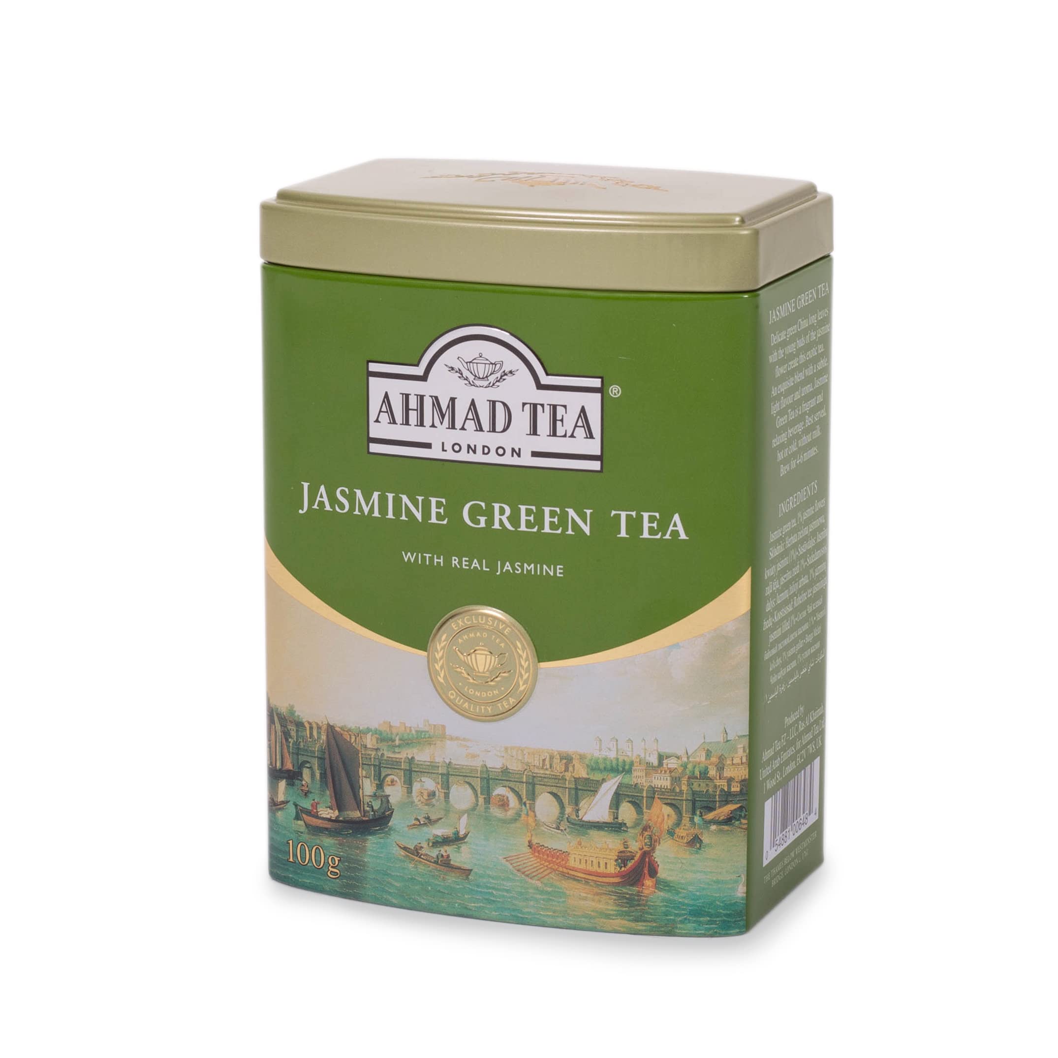 Ahmad Tea English Scene Jasmine Green Tea Loose Leaves | 100g Caddy | Immunity & Heart Health Support