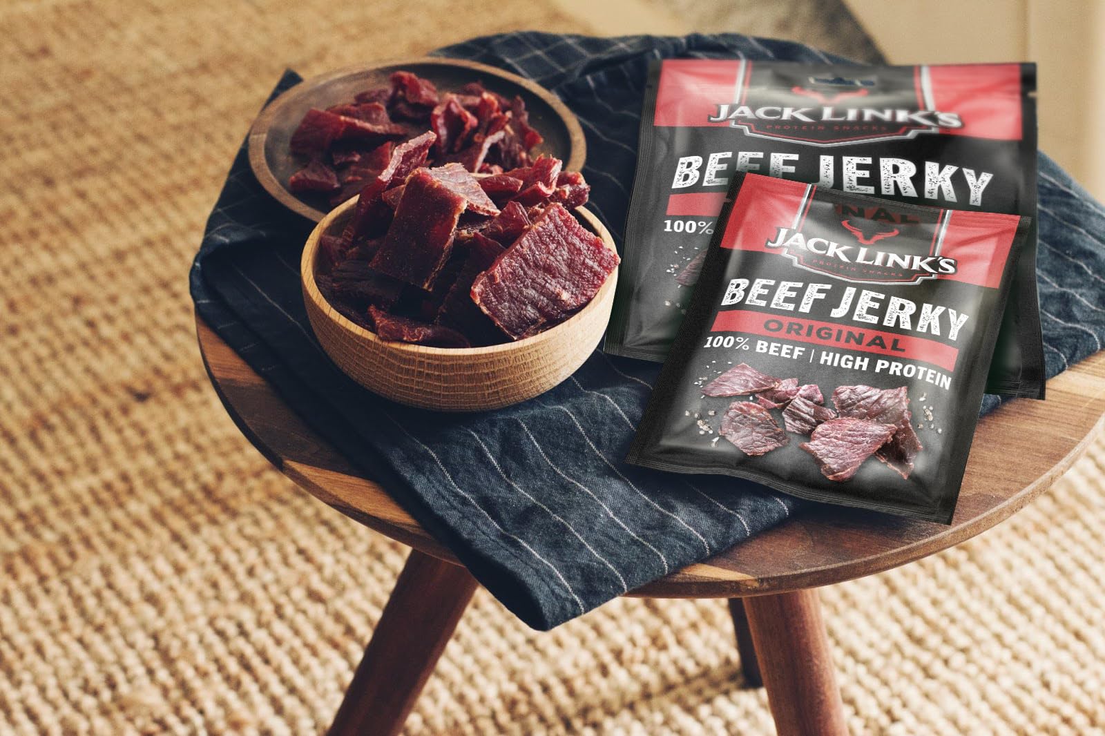Jack Link's Beef Jerky Original, Box of 12 x 40 g, High Protein Dried Meat Snack 3