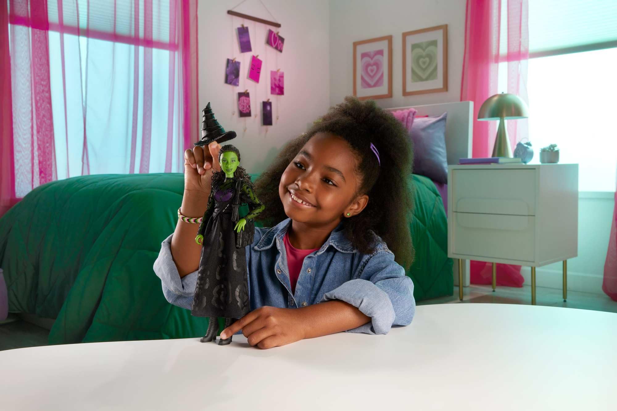 Mattel Elphaba Fashion Doll - 11.4 Inch, Ages 4+, Green Skin, Braided Hair, Removable Outfit