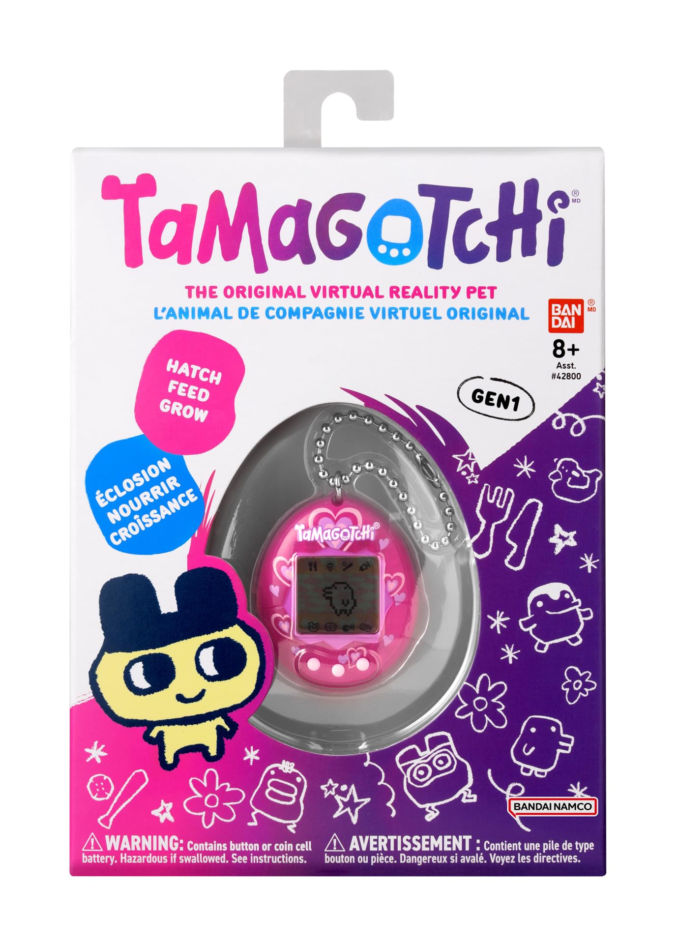 Bandai Tamagotchi Original Lots of Love Shell - Retro Electronic Pet Toy for Kids & Adults 18