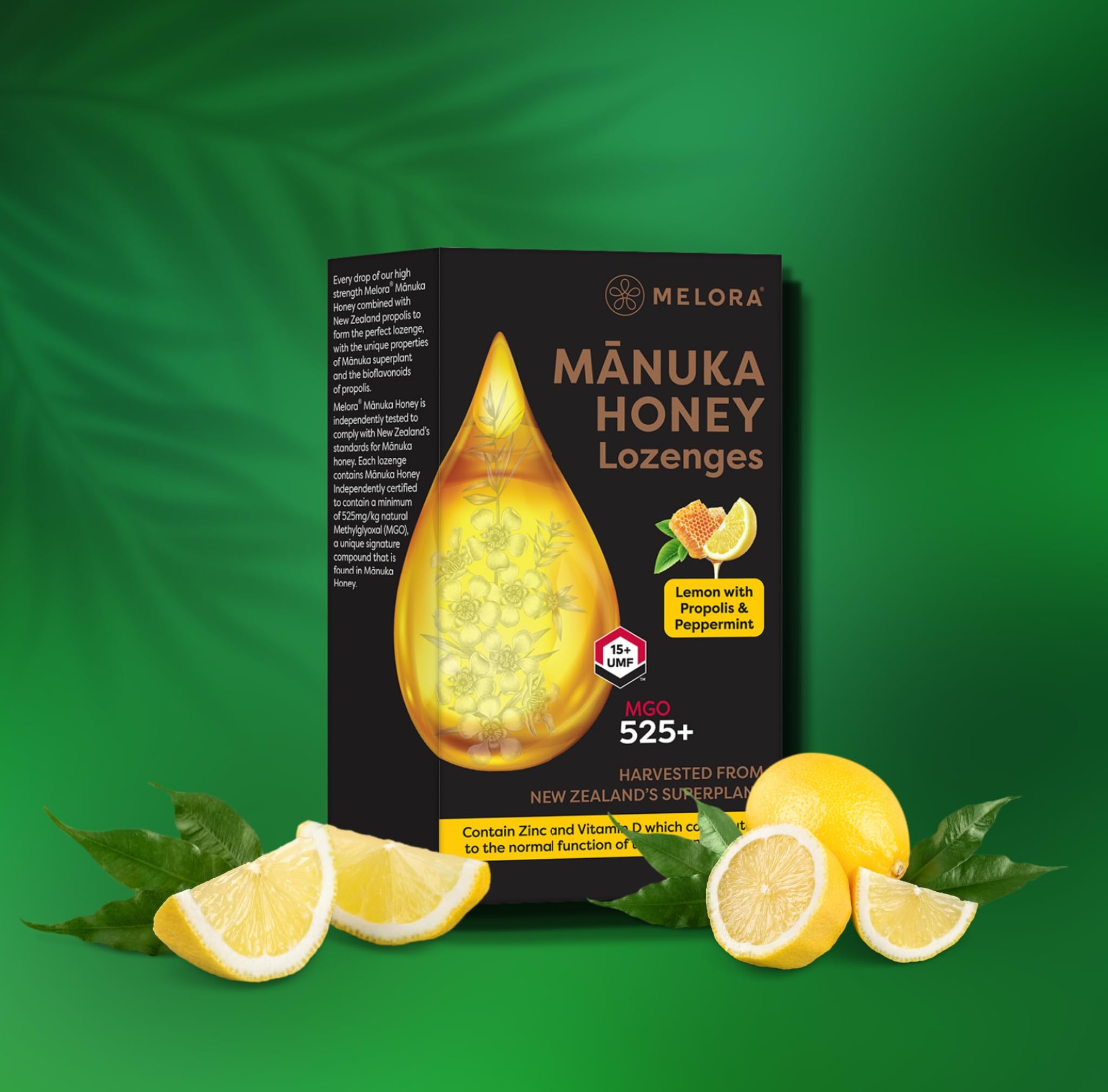 Melora - High Strength Manuka Honey Lozenges 525+ MGO UMF 15 with Propolis 4