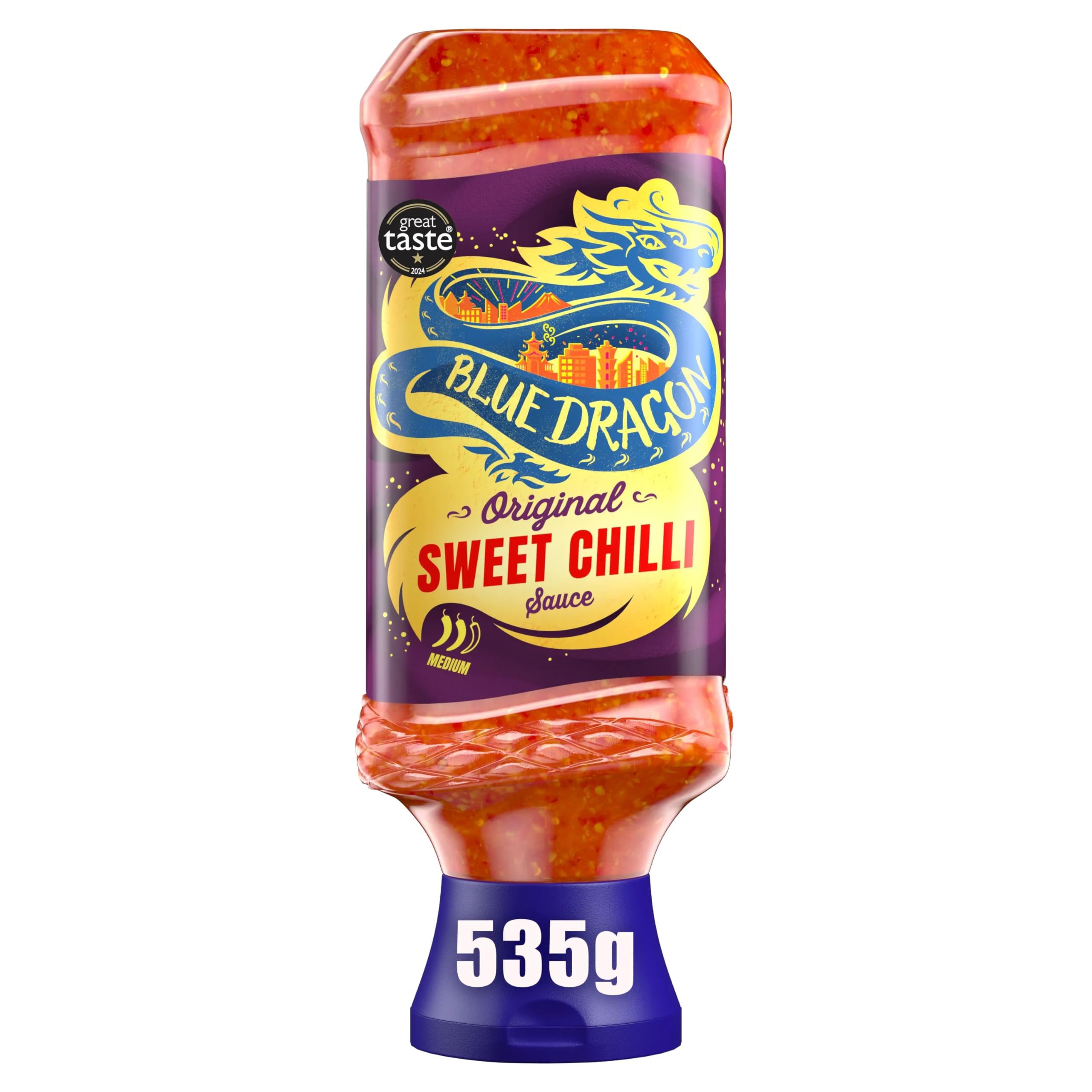 Blue Dragon Thai Sweet Chilli Dipping Sauce - Medium Heat | 535g | Vegan Friendly