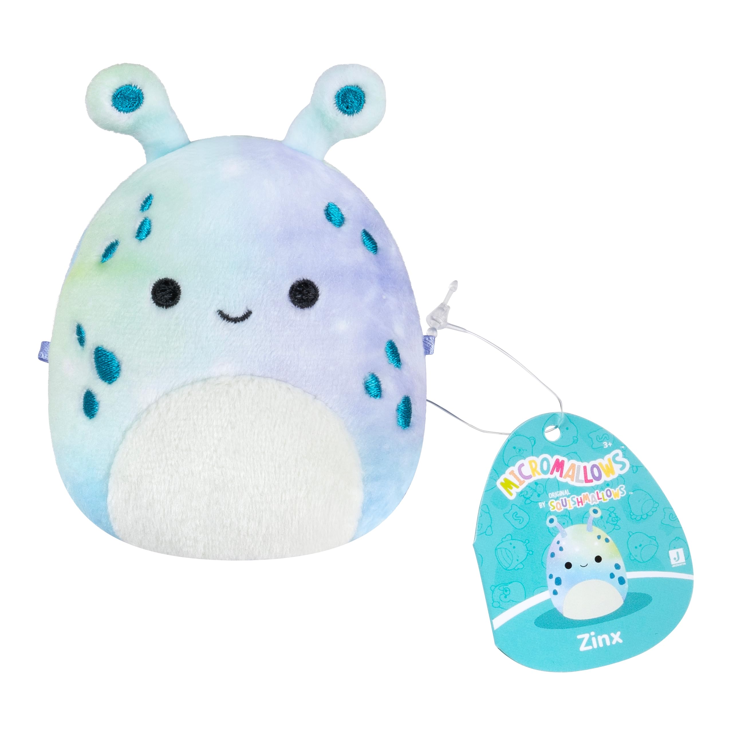 Micromallows Squishmallows 3-Pack Plush - Auggie the Cuttlefish, Zinx the Alien, Weaver the Waffle 3