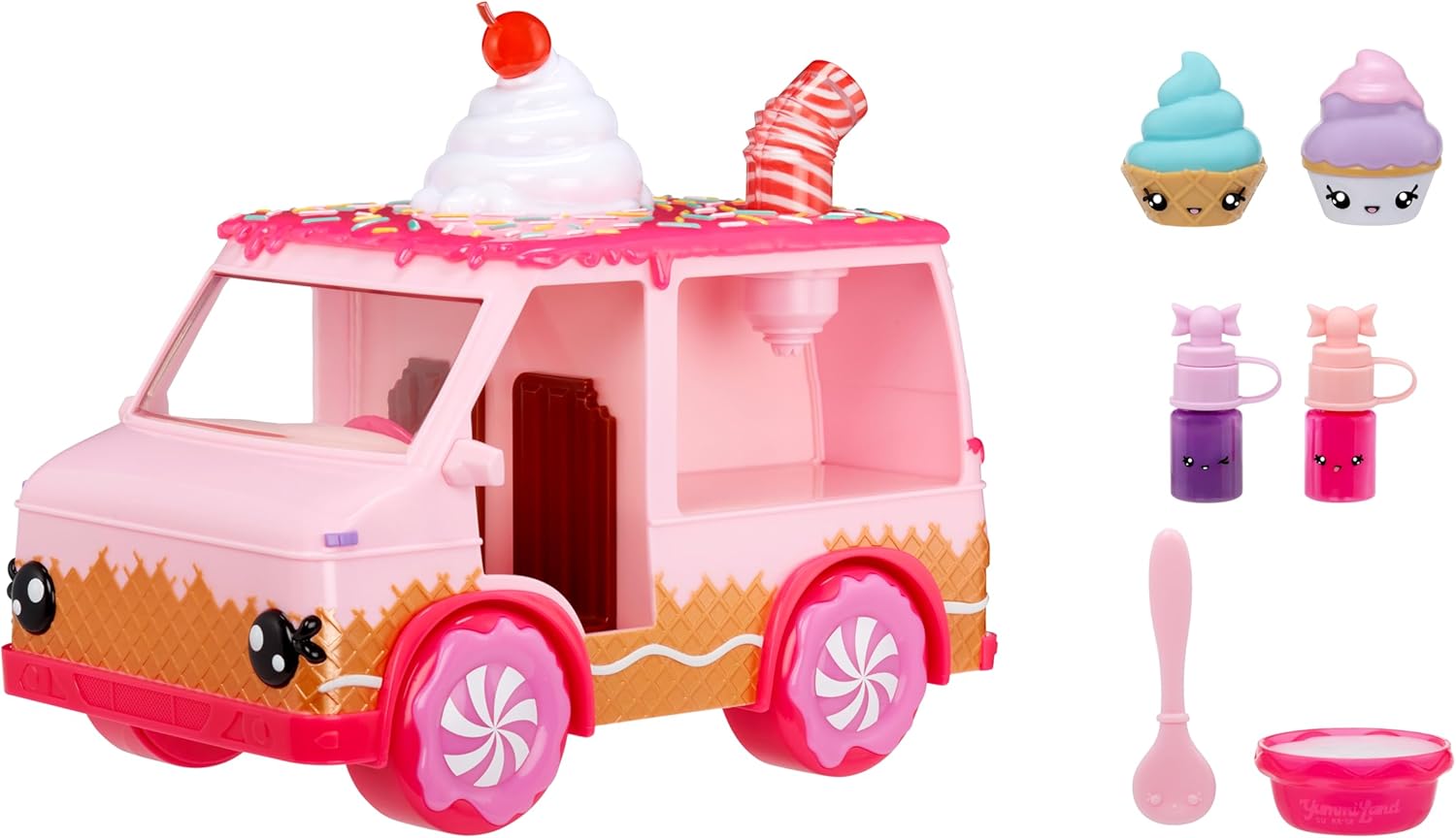 MGA Entertainment Yummiland Lipgloss Truck - DIY Lip Gloss Playset with 2 Num Noms 1