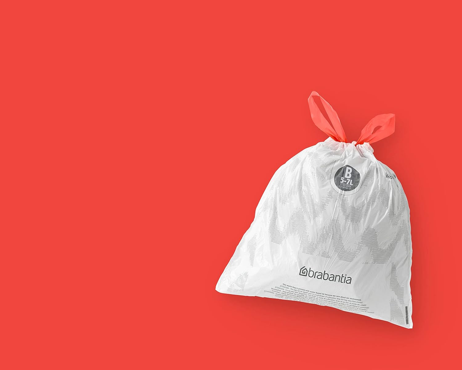 Brabantia PerfectFit Bin Liners Multipack Size B (5 Litre) Extra Strong Plastic with Tie-Tape 5