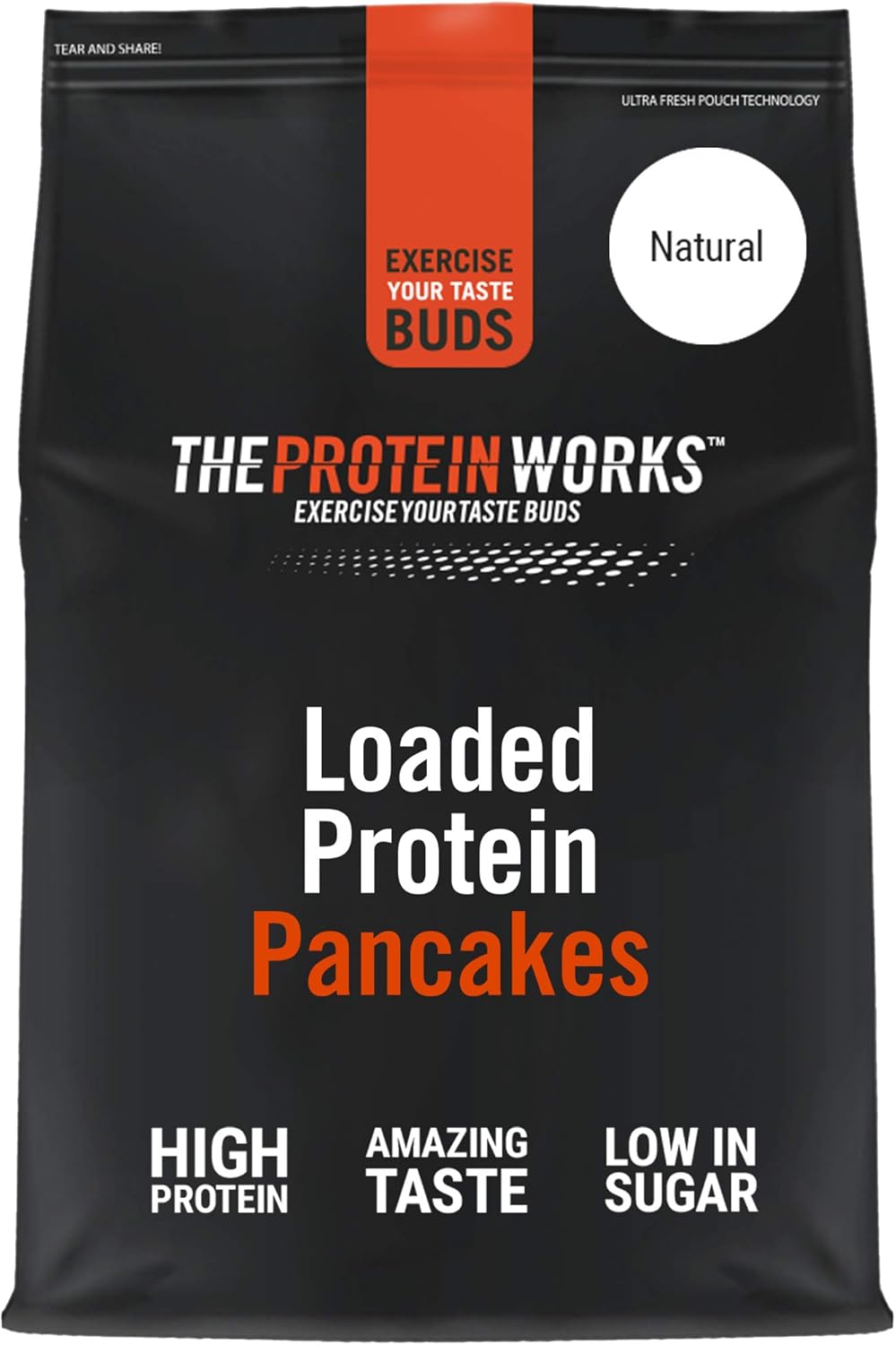 THE PROTEIN WORKS Loaded Protein Pancake Mix | High Protein, Low Sugar | Natural Flavor | 1 kg