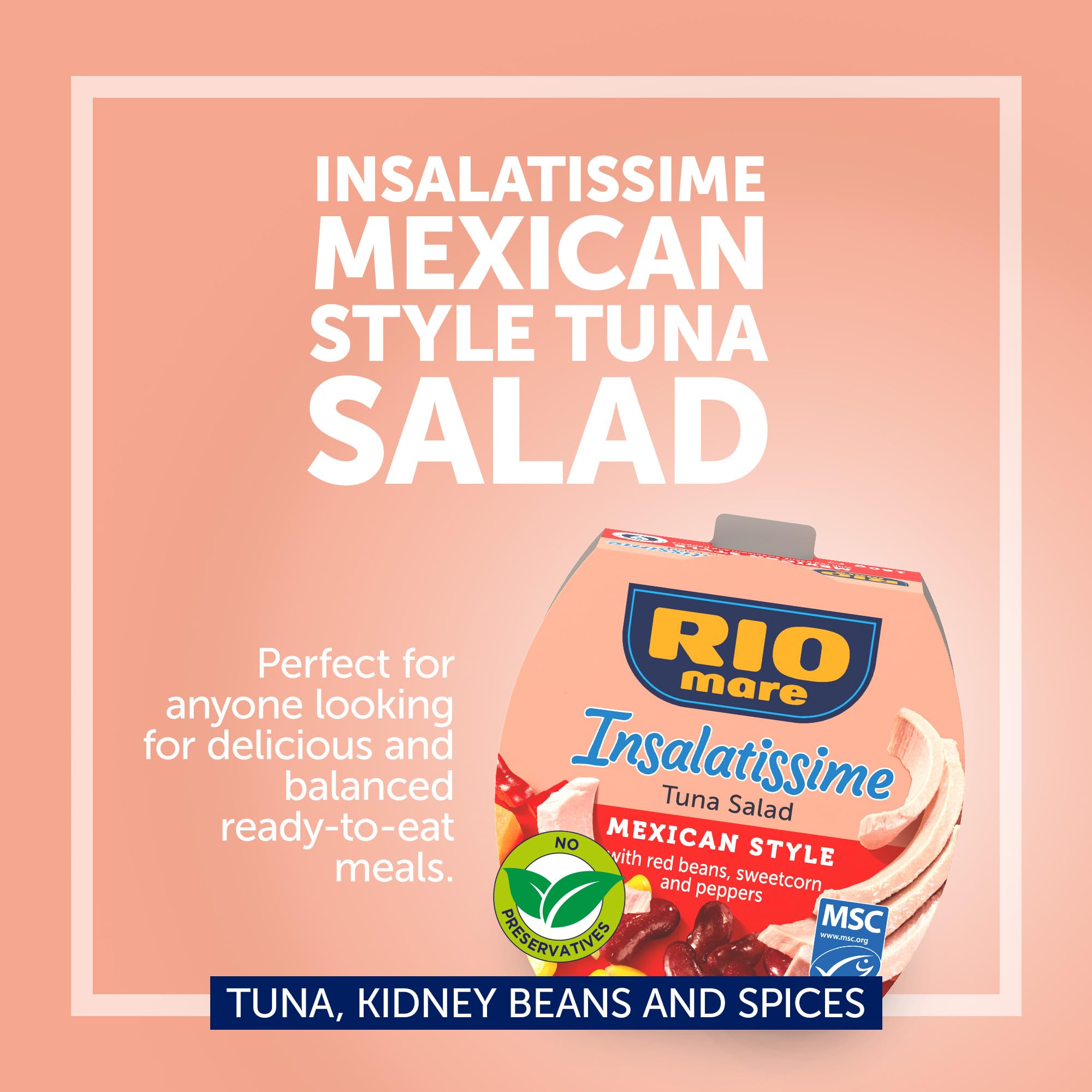 Rio Mare Insalatissime Tuna Salad Mexican Style - Ready to Eat Tuna with Vegetables | 160g