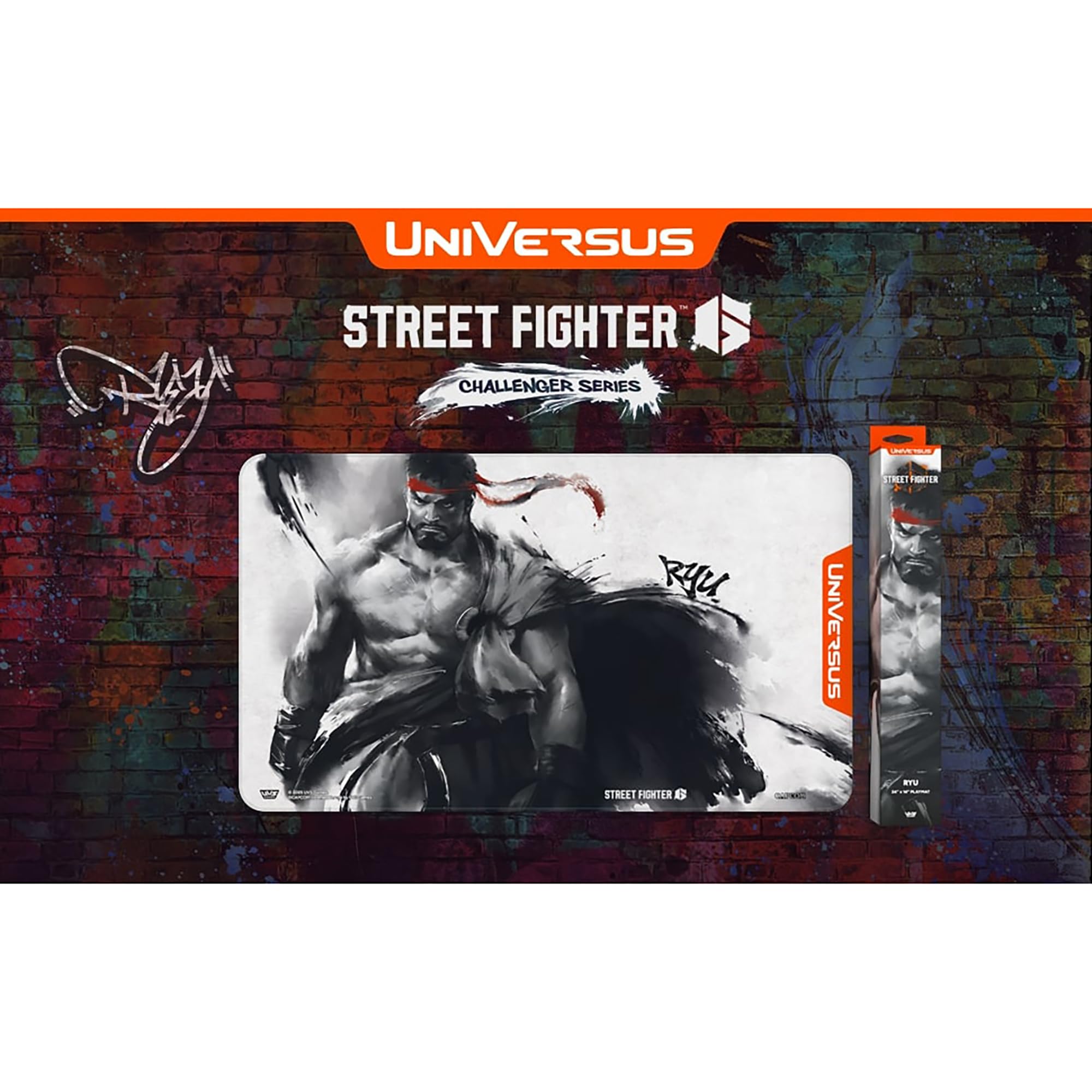 UniVersus Street Fighter 6: Challenger Series Playmat - Ryu | 24 x 14 Inch Neoprene 2