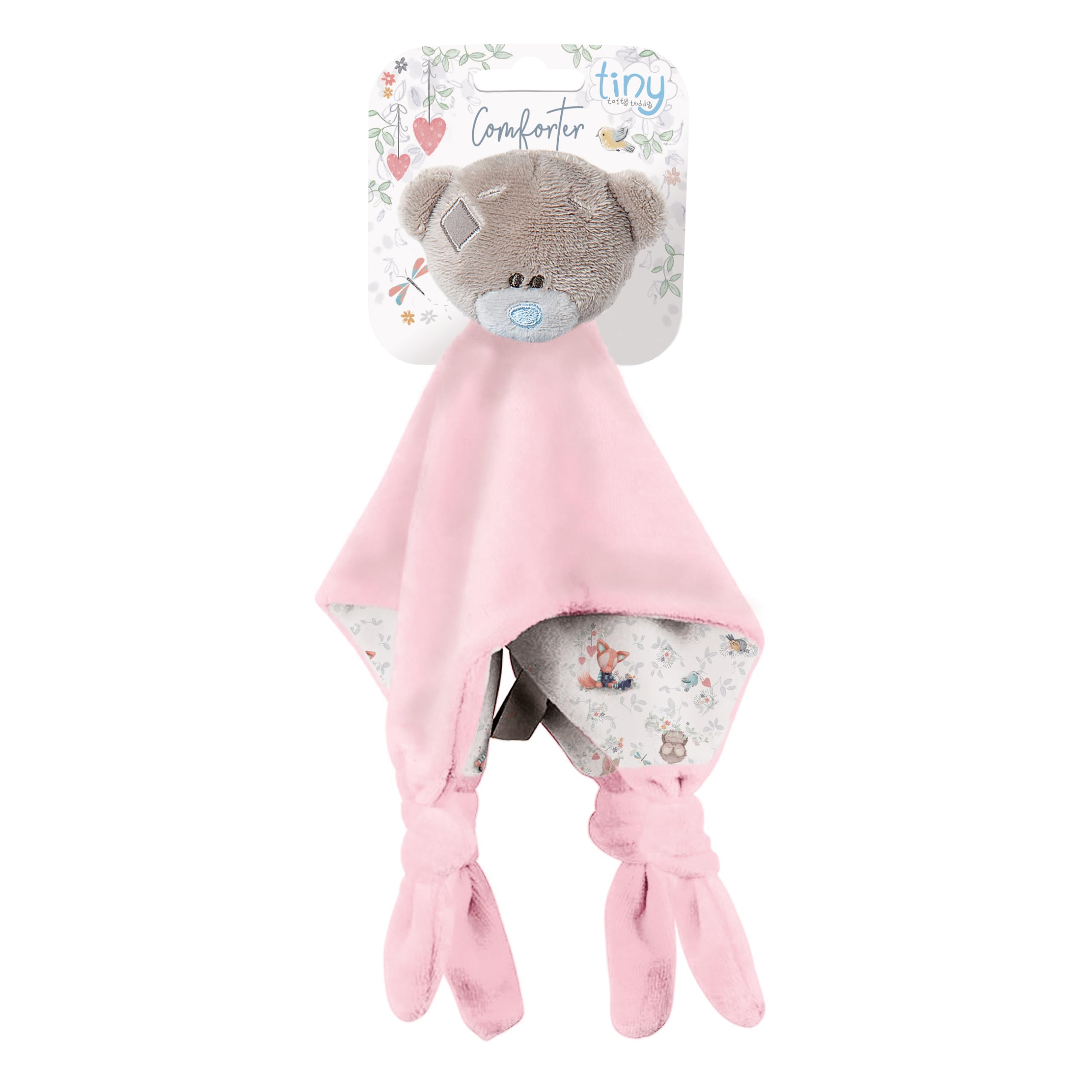 Me To You Tiny Tatty Teddy Plush Pink Comforter - Soft Baby Gift | 33cm x 33cm 1