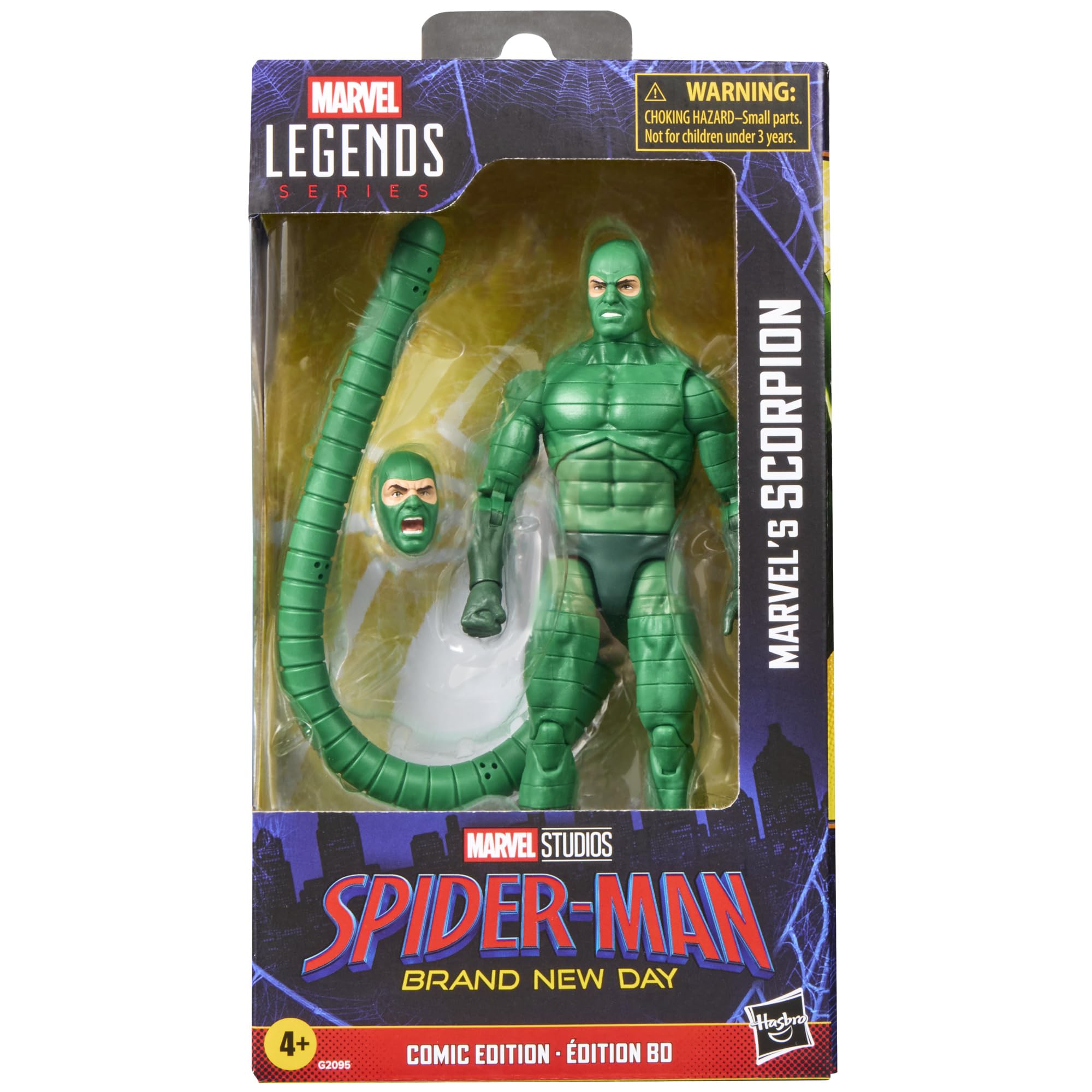 Marvel Legends Series Marvel's Scorpion Action Figure - 15 cm Scale, Bendy-Wire Tail, Alternate Head | Hasbro