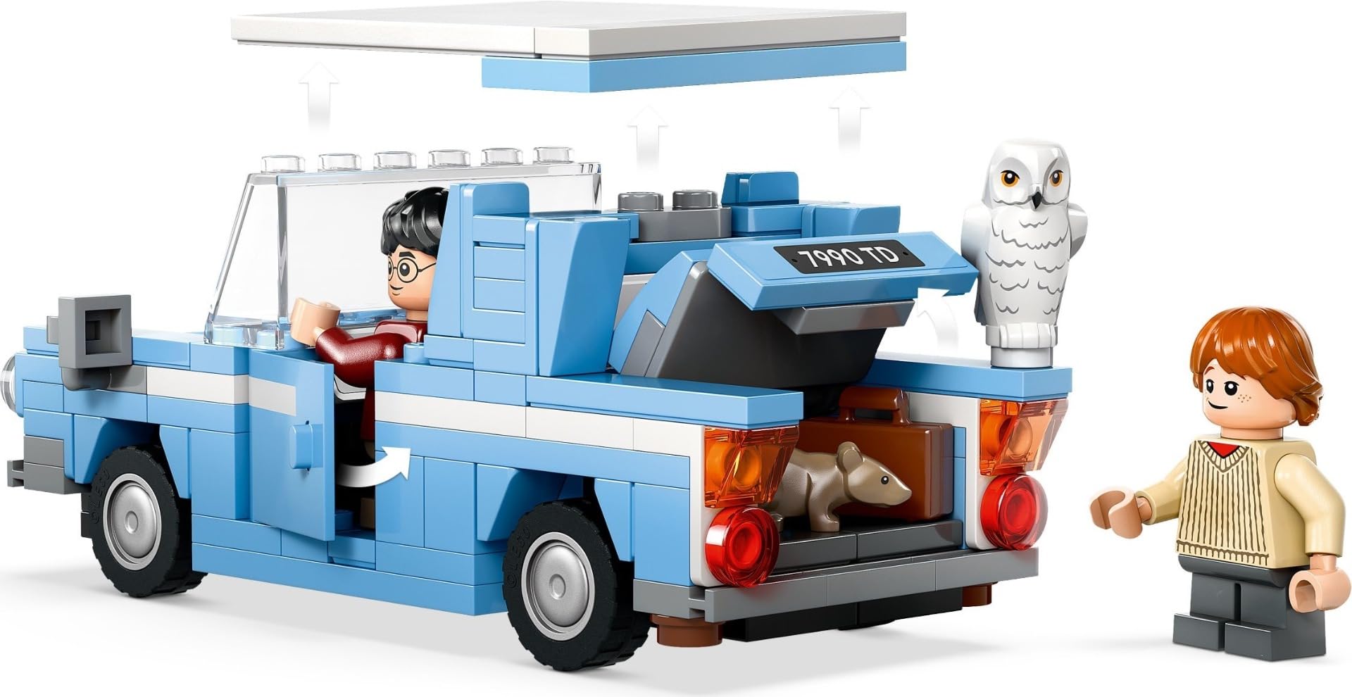 LEGO Harry Potter Flying Ford Anglia 76424 Building Set - 165-Piece Car Toy with Minifigures for Kids 7+ 4