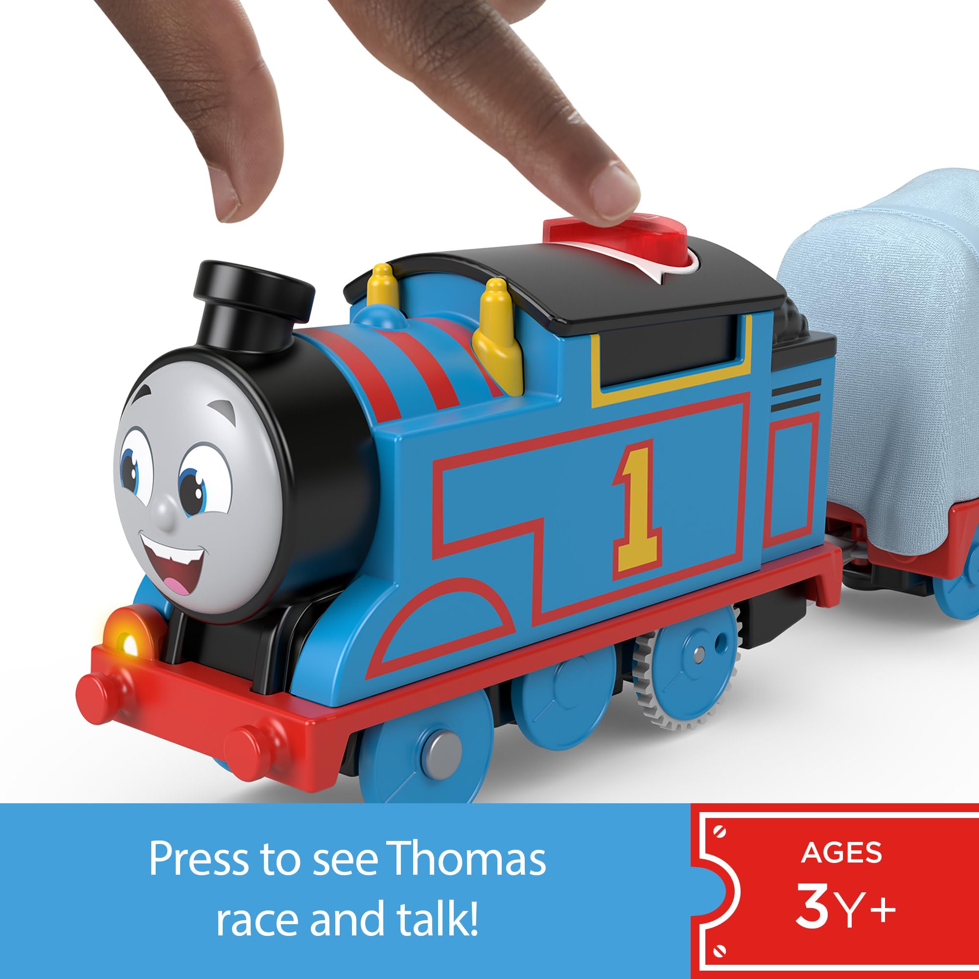 THOMAS & FRIENDS Motorized Talking Thomas Engine with Sounds Phrases & Cargo | Ages 3+ | HWH17