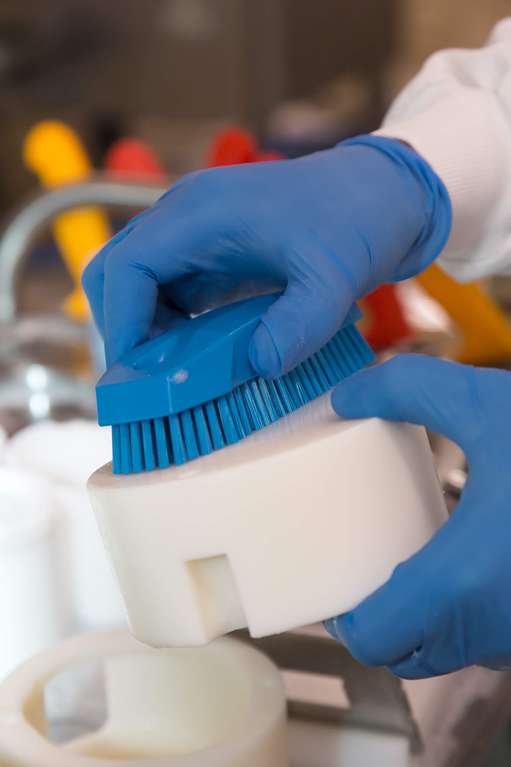 Vikan Bathroom Cleaning Brush - Stiff Bristles, Ergonomic Grip | Purple, Polypropylene 4