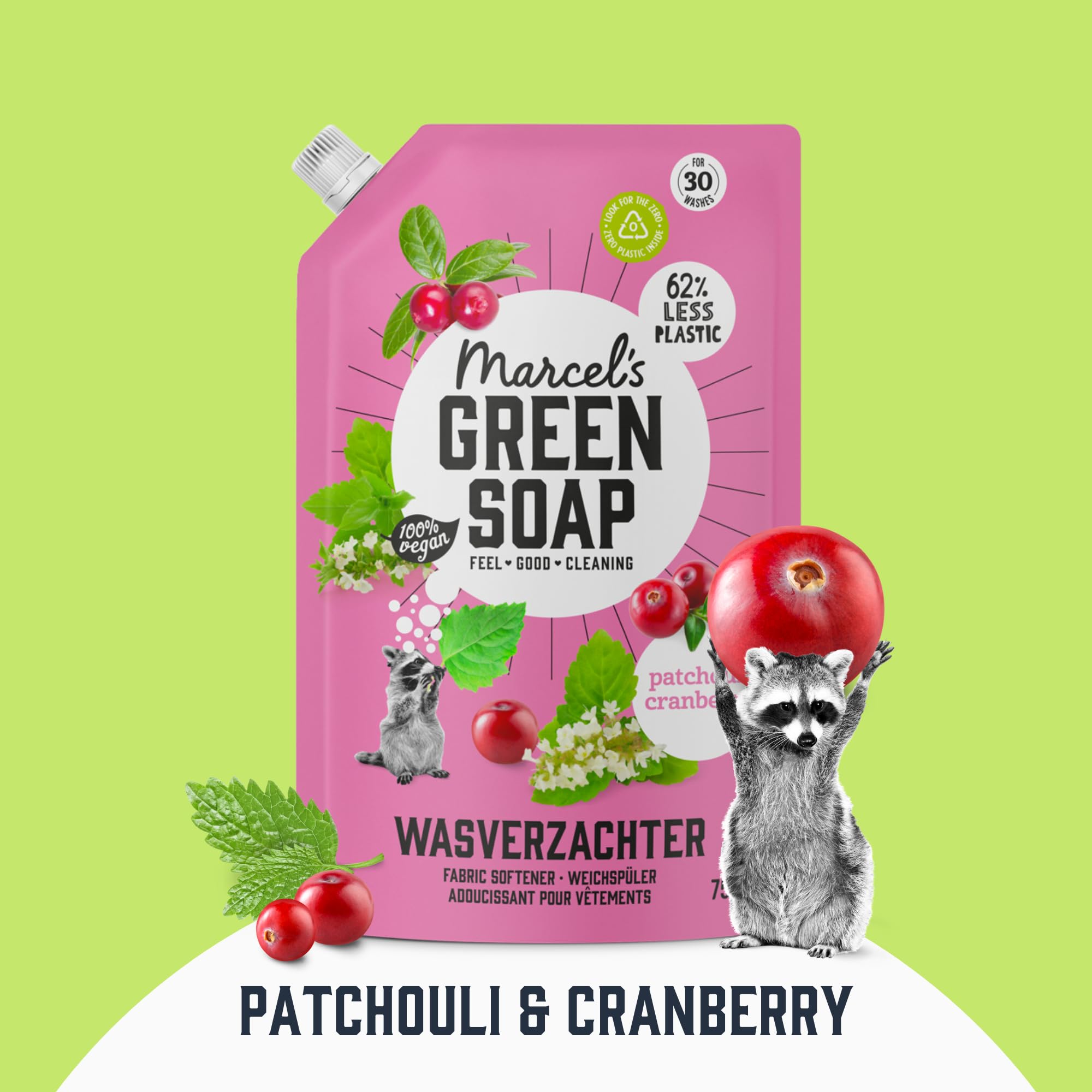 Marcel's Green Soap Fabric Softener Refill - Patchouli & Cranberry Scent - 750 ml 7