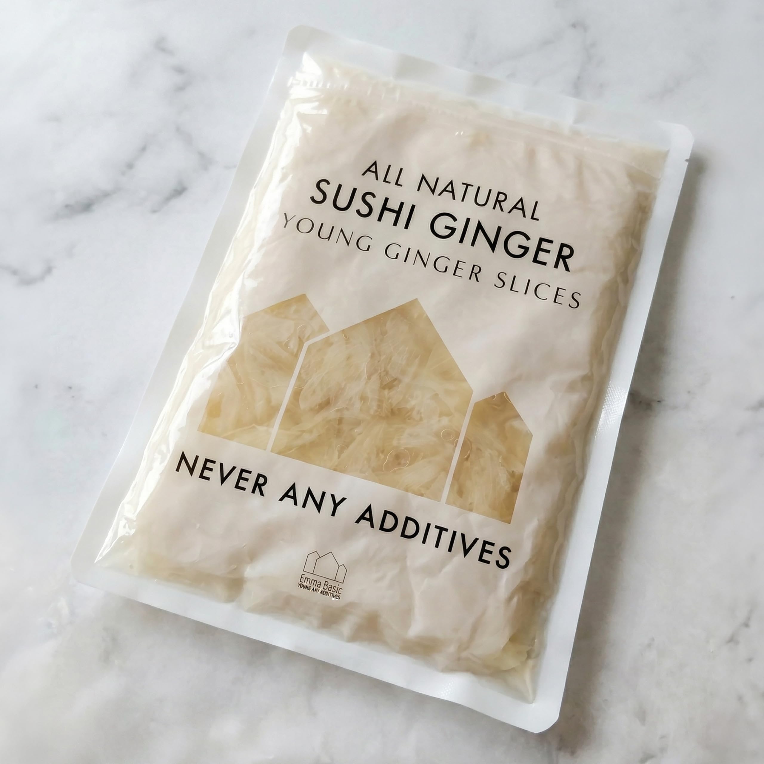 Emma Basic Sushi Ginger - 1Kg Bag | Sliced Young Ginger | Vegan, Gluten-Free 6
