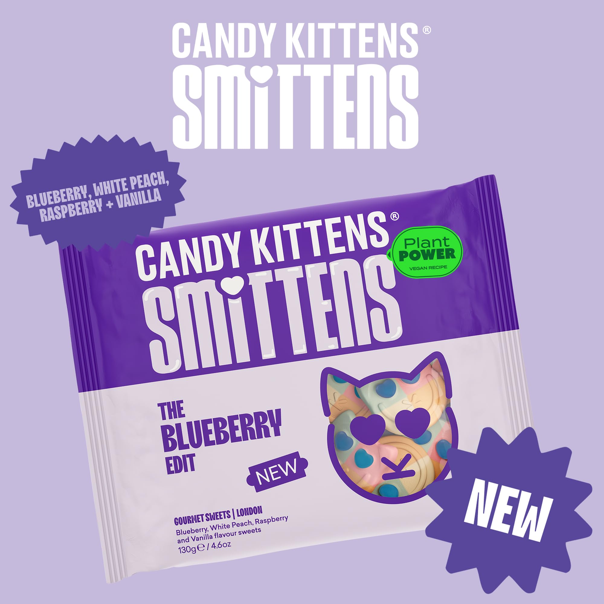 Candy Kittens Blueberry Edit Vegan Sweets - 130g 2