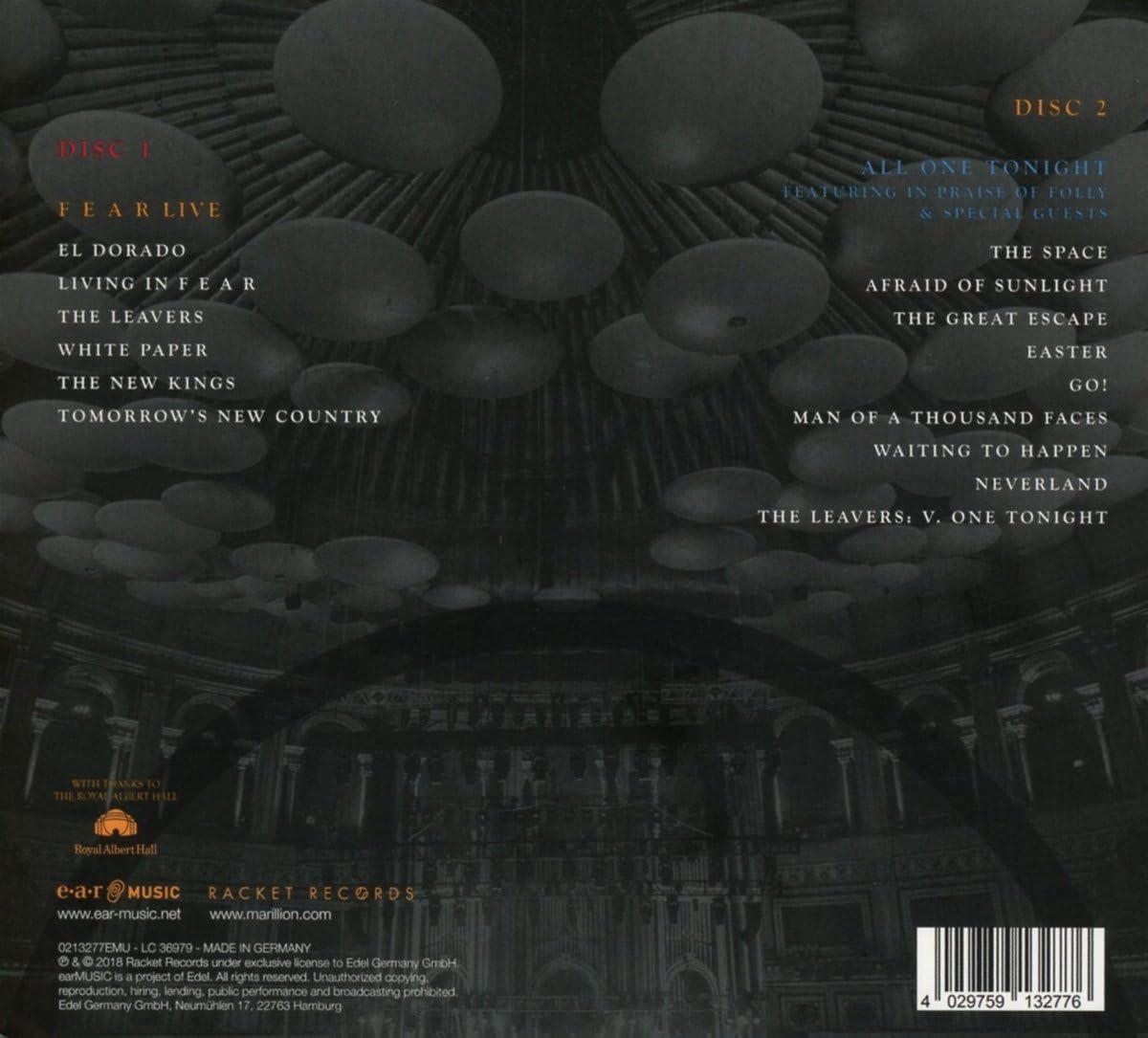 All One Tonight at The Royal Albert Hall - Live at the Royal Albert Hall 2017 (2CD)