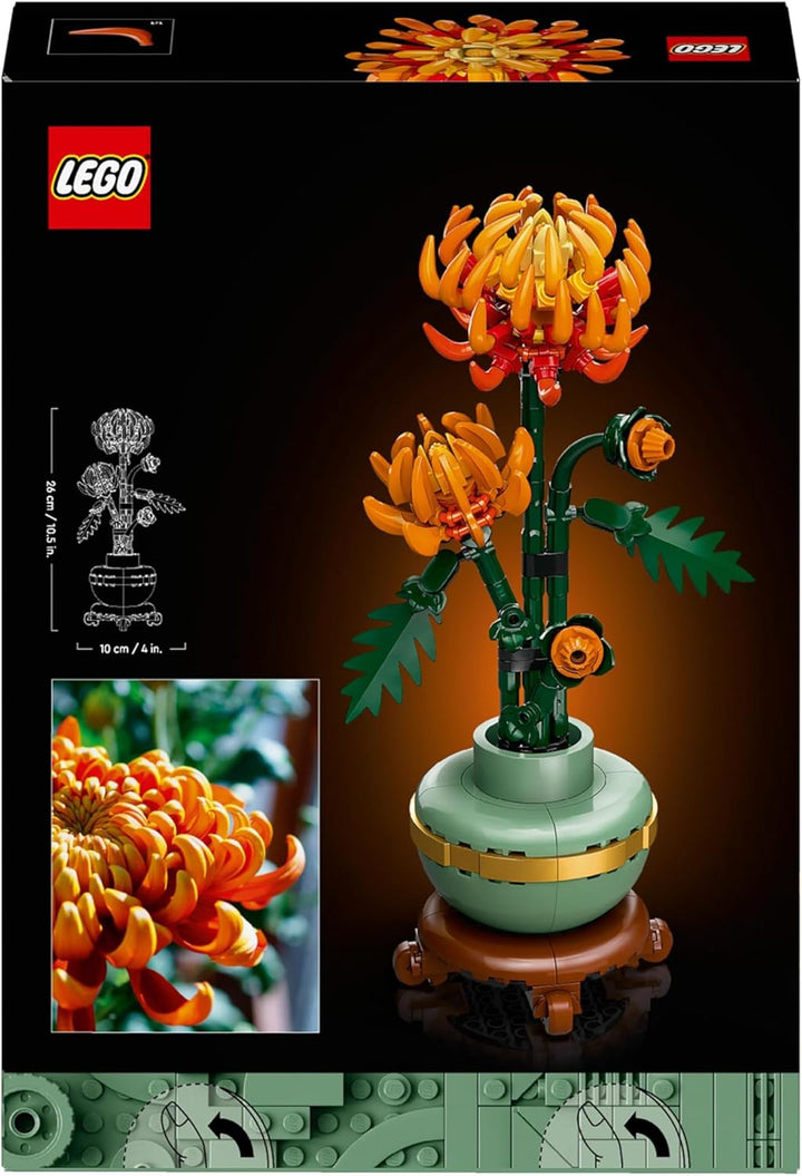 LEGO Icons Chrysanthemum Flower Building Set - 278-Piece Creative Kit for Adults