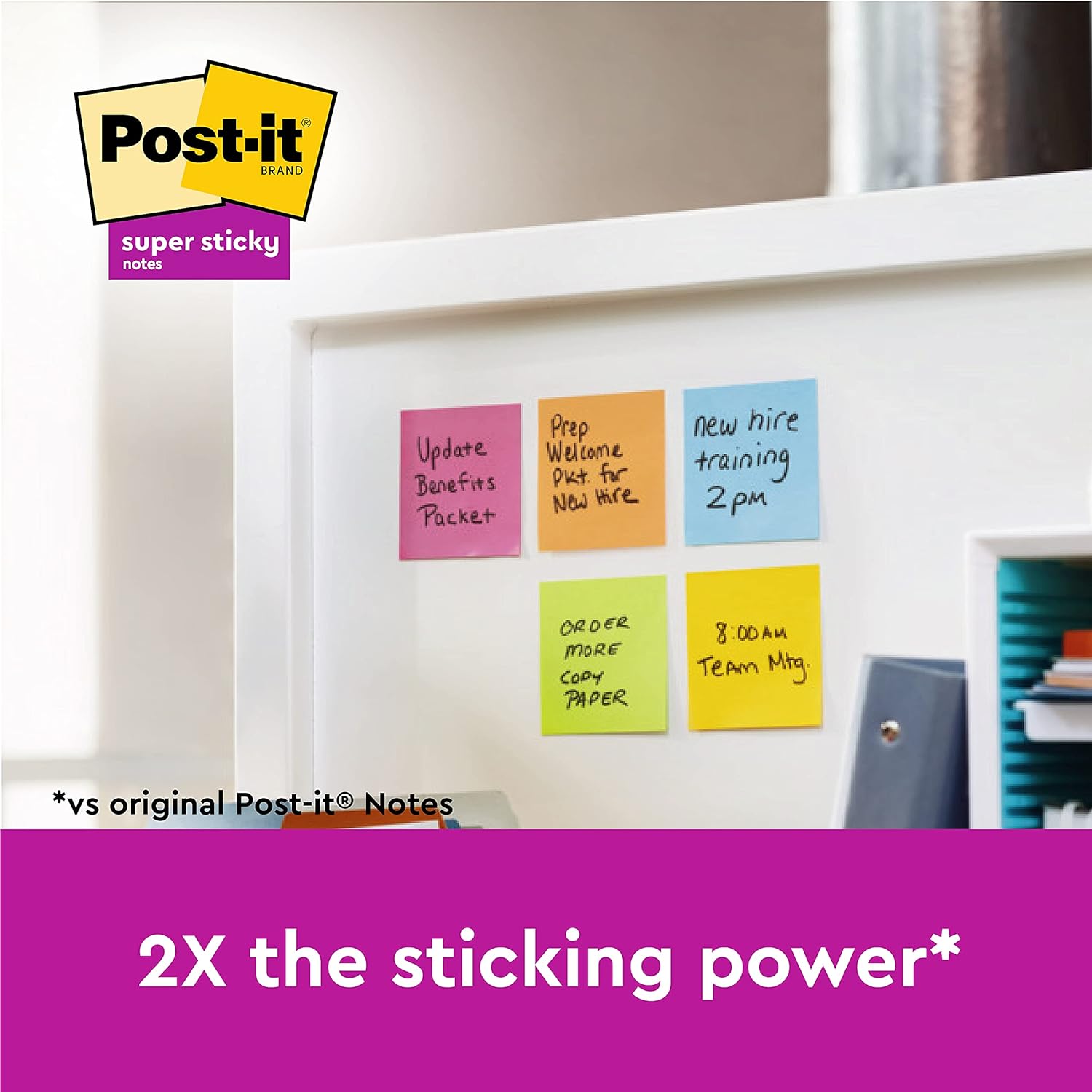 Post-it Notes, Super Sticky Notes Pad, Coloured Notes Rio Collection, Memo Note Pad for Notes Taking and To Do List, 6 Pads of 90 Sheets, Post it Note Large 76 x 127 mm 3