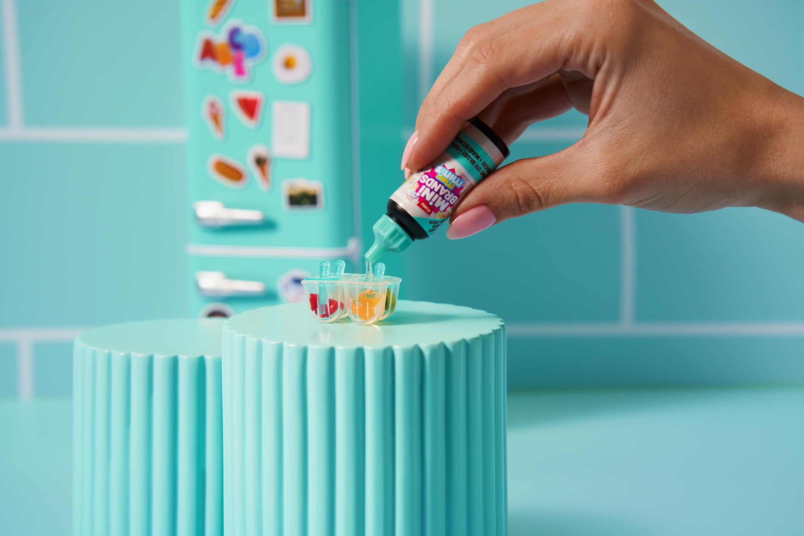 Mini Brands Fill The Fridge Playset with UV Light by ZURU | Includes 2 Exclusive Minis | Ages 8+ 5