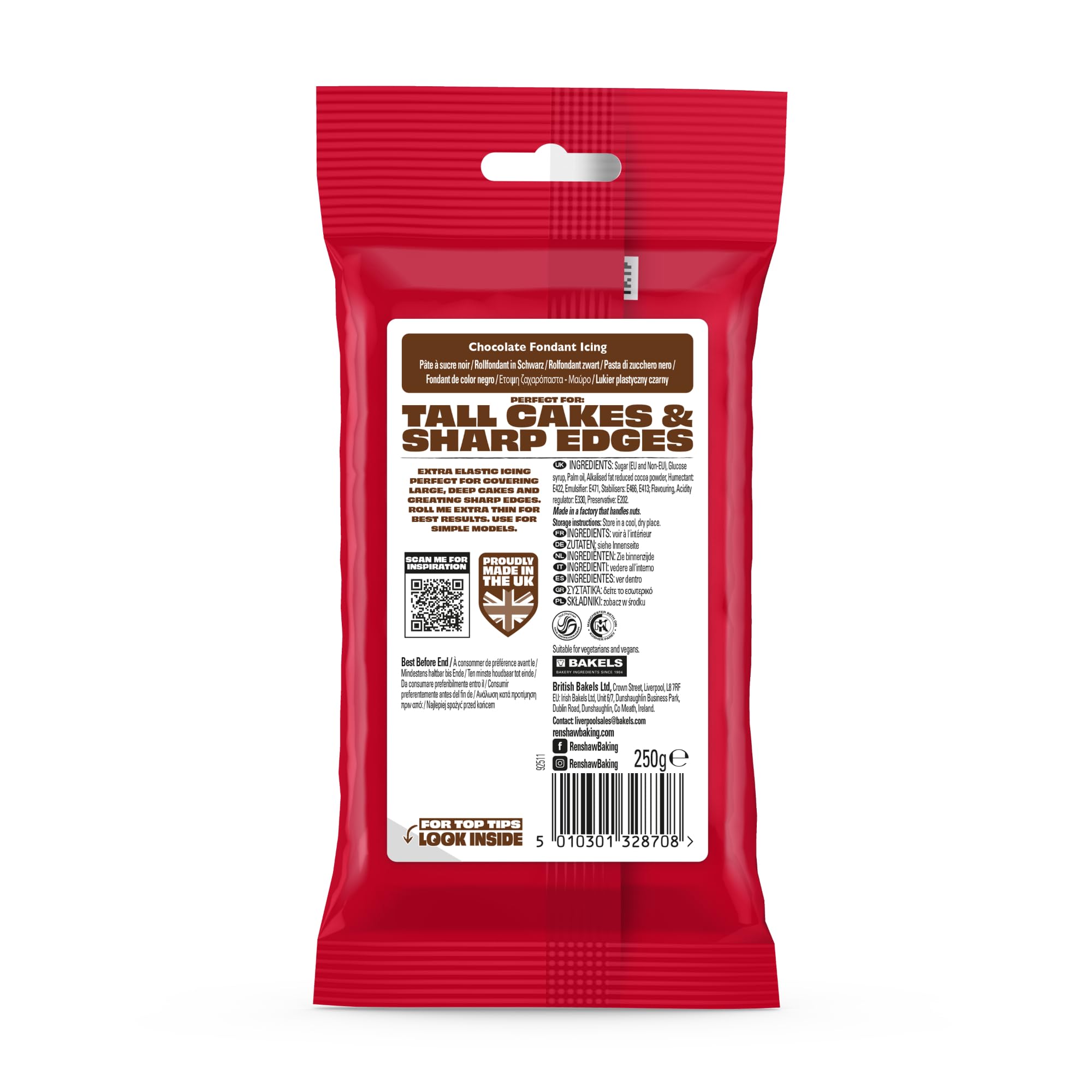 Renshaw - Brown Extra Stretch Smooth & Thin Chocolate Flavoured Fondant Icing 5