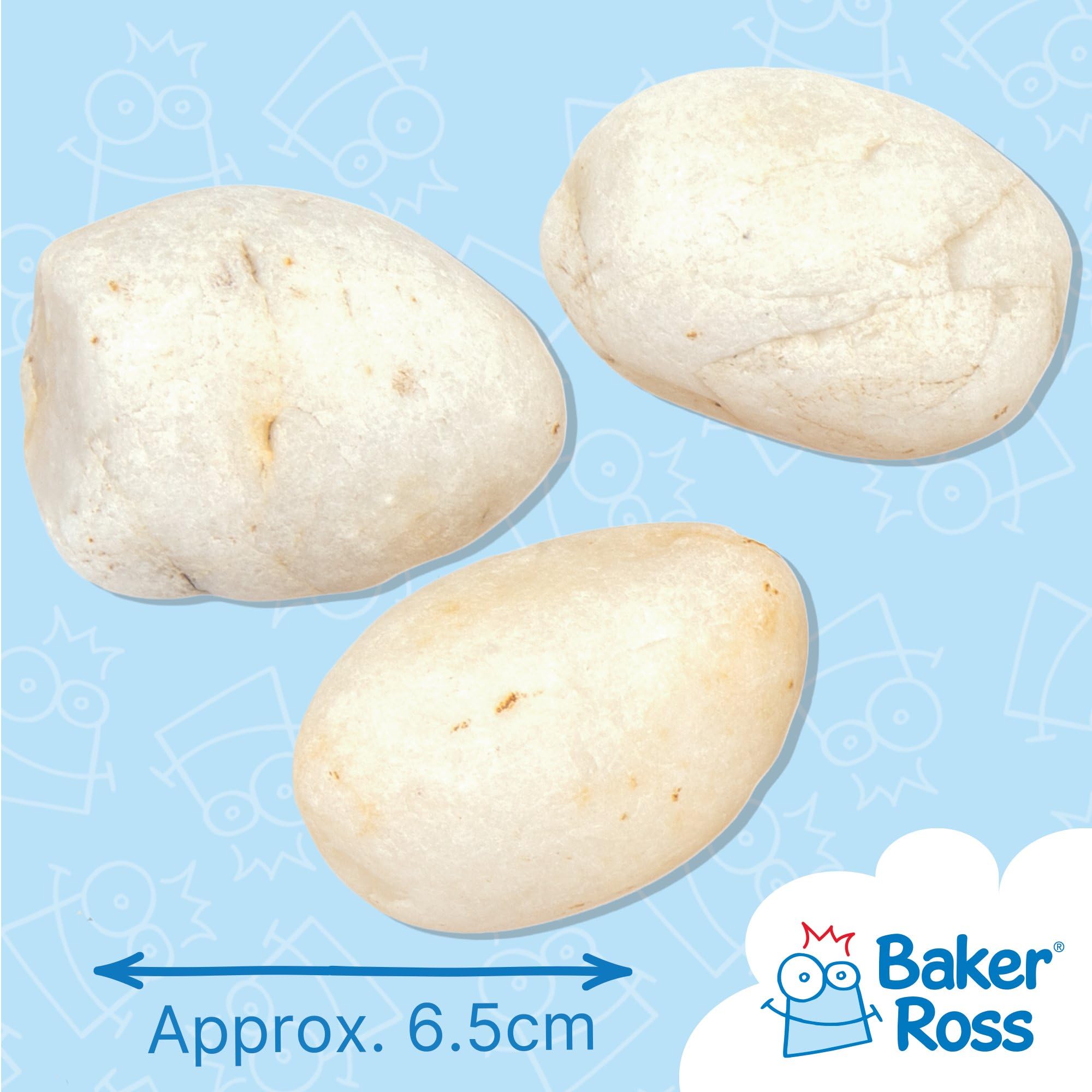 Baker Ross White Painting Stones - Pack of 20, 6.5cm Pebbles, Craft Painting Supplies 5