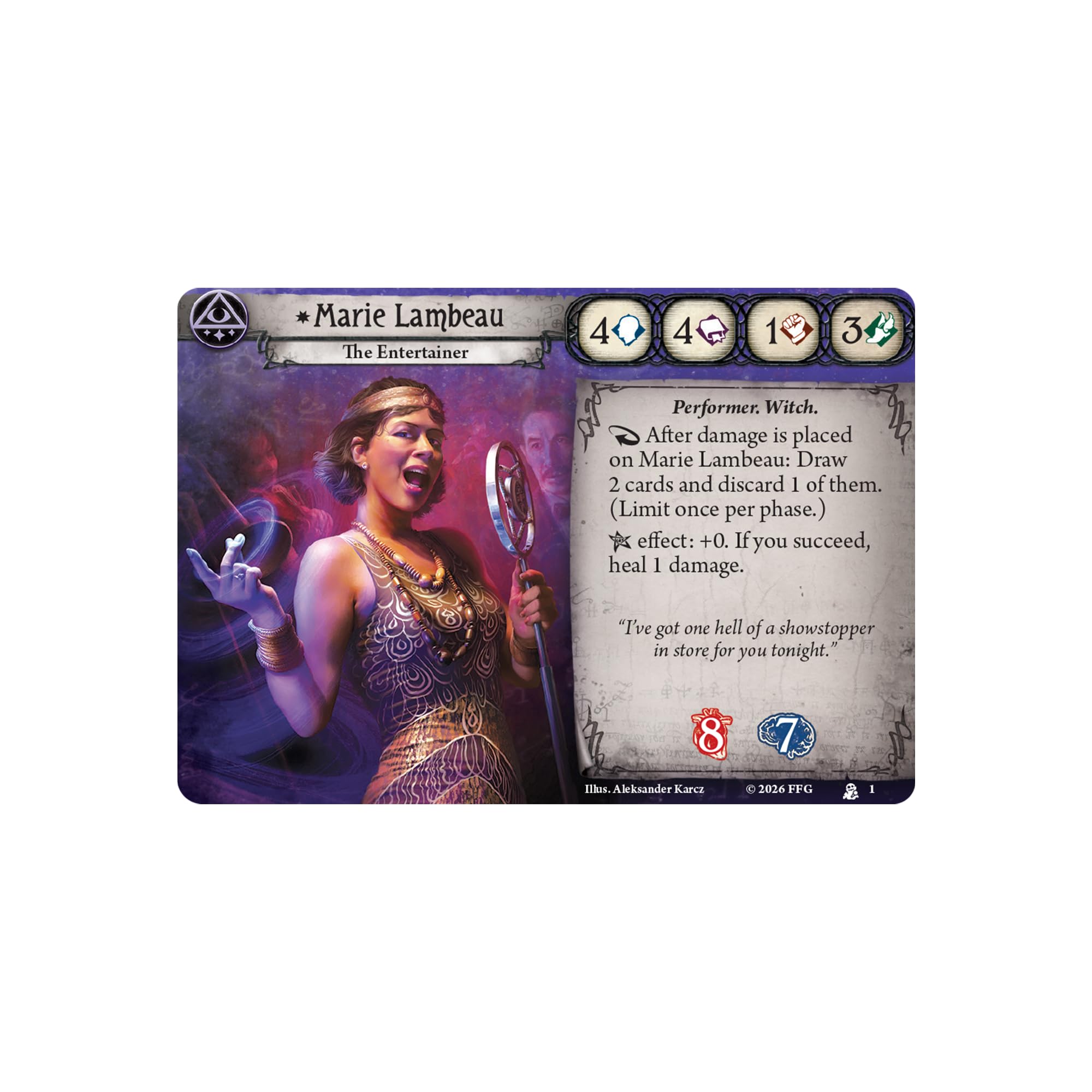 Asmodee Arkham Horror: Marie Lambeau Investigator Deck - Ready-to-Play Mystic Deck | Ages 14+