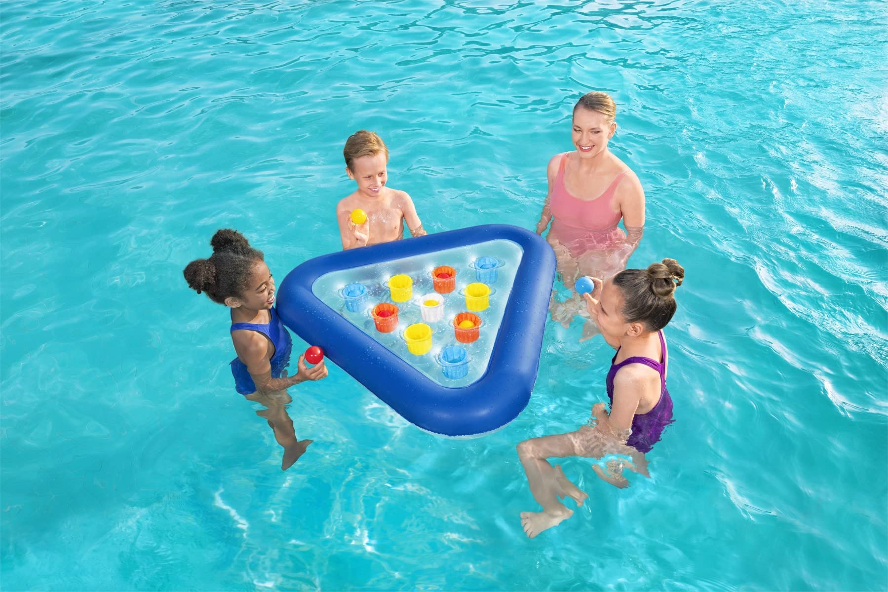 Bestway Pong Champion Pool Game - Inflatable Floating Game with 9 Balls | Ages 3+