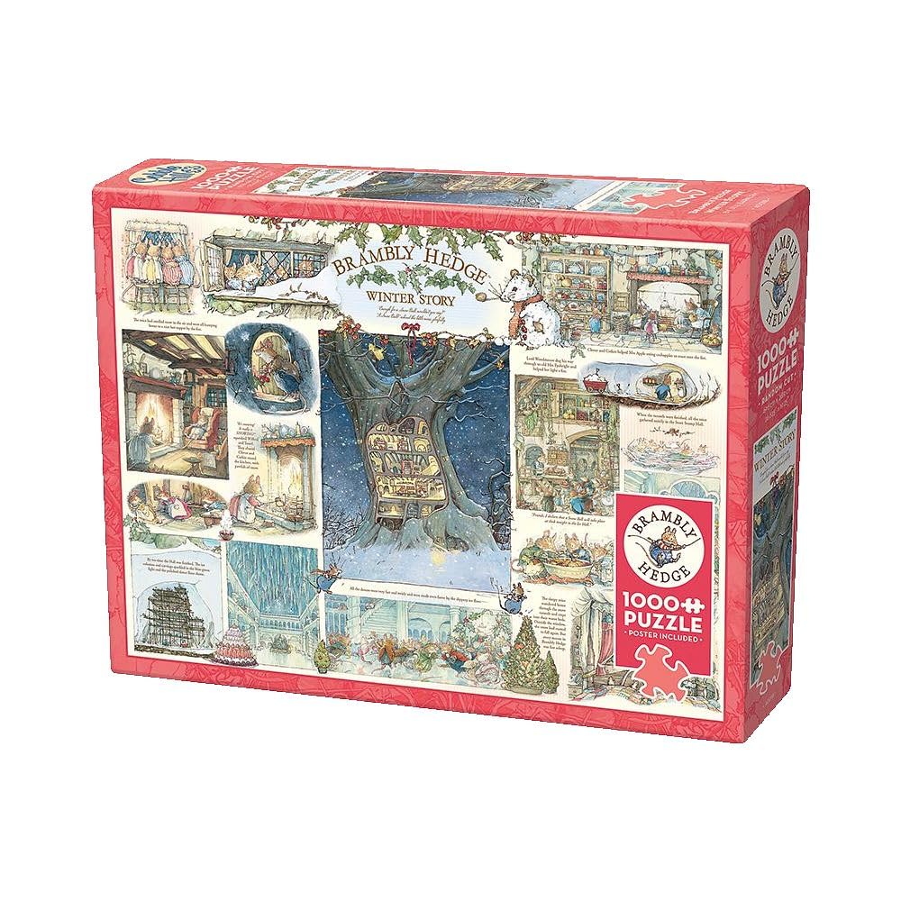 Cobble Hill 1000 Piece Jigsaw Puzzle - Brambly Hedge Winter Story with Poster 3