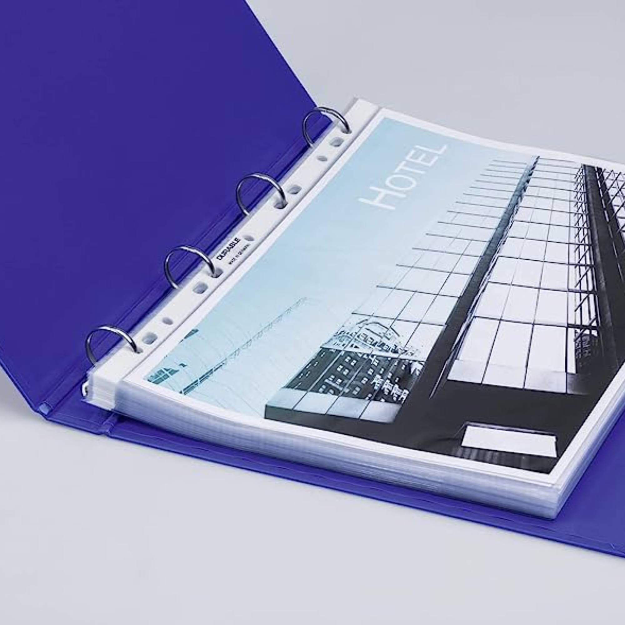 G4GADGET A4 Punched Pockets - 50 Pack, 30 Micron Polypropylene, Clear Frost Finish 6