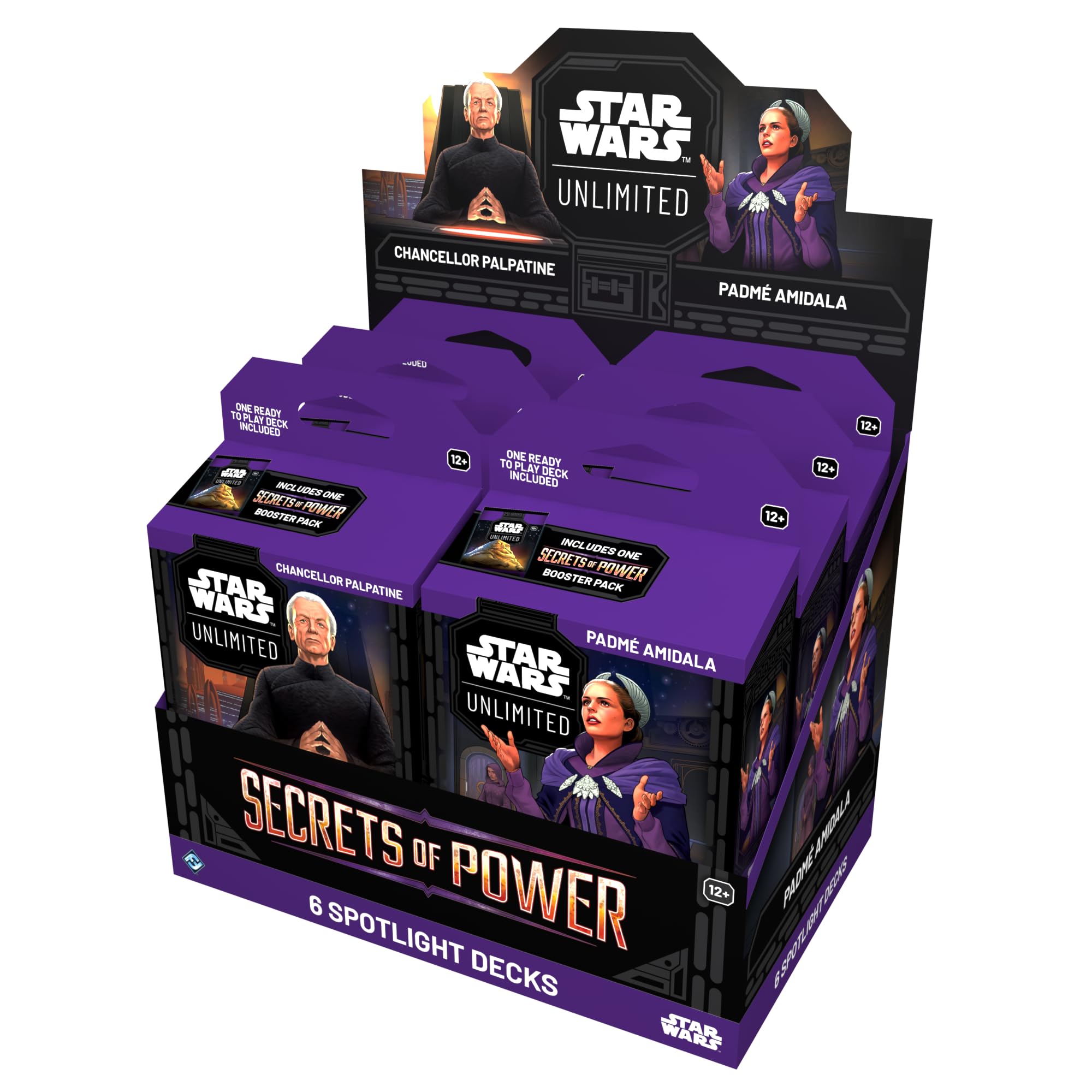 Asmodee Star Wars: Unlimited TCG Secrets of Power Spotlight Deck Display | 6 Decks Included 1