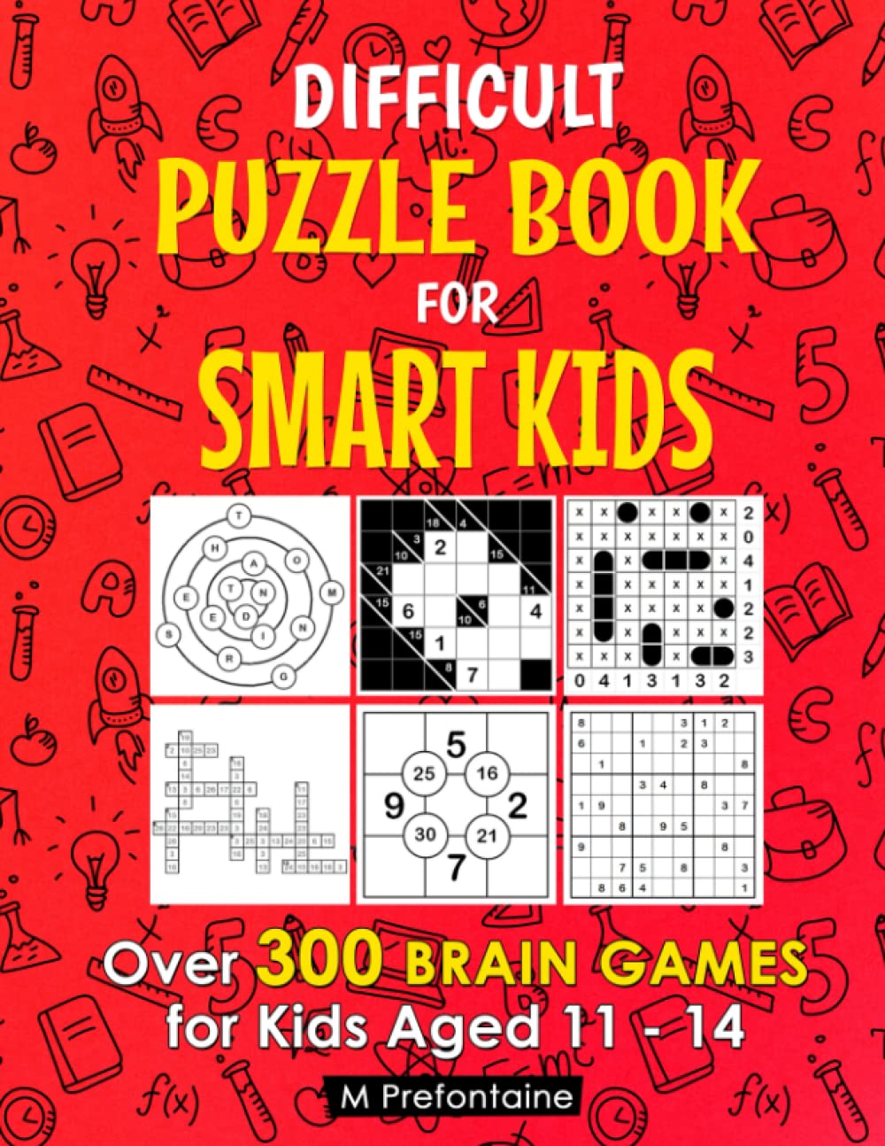 Majosta Difficult Puzzle Book for Smart Kids - Over 300 Brain Games | Ages 11+ | Paperback 1