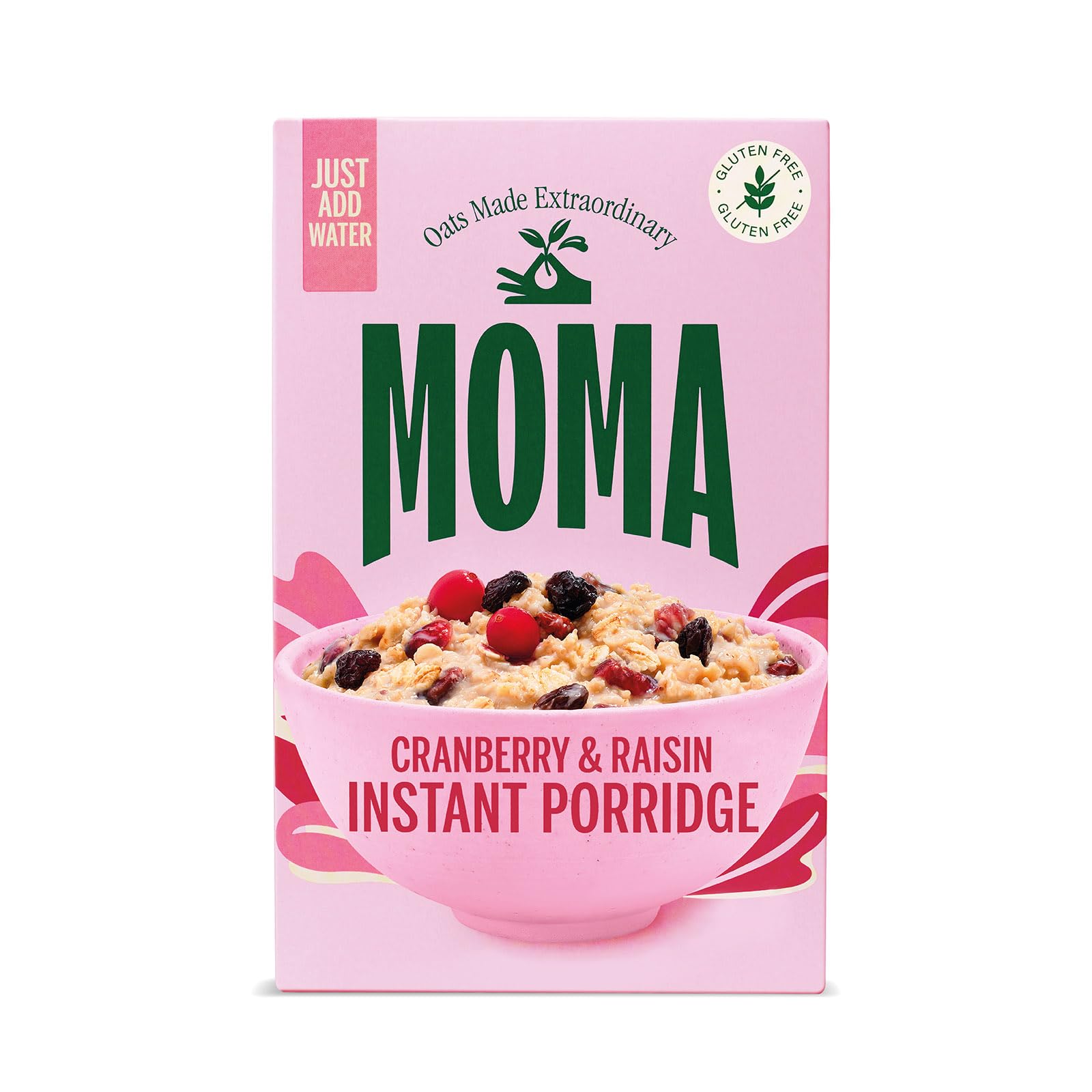 MOMA Porridge Sachets Cranberry & Raisin - Box of 5 x 70g - Gluten Free, High Fibre, Source of Protein 10