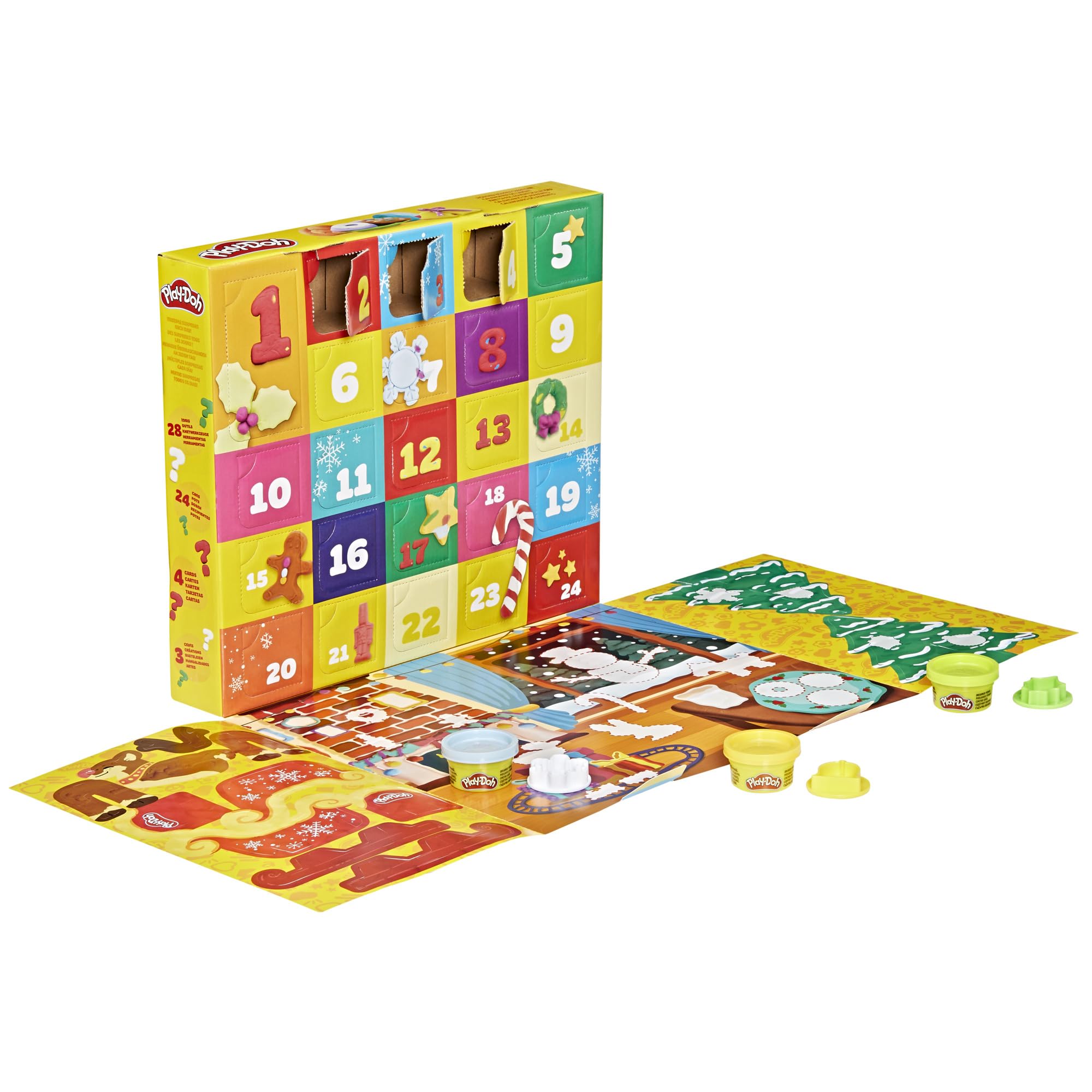 Play-Doh Holiday Advent Calendar - 24 Days of Creative Play for Kids 3+ 12