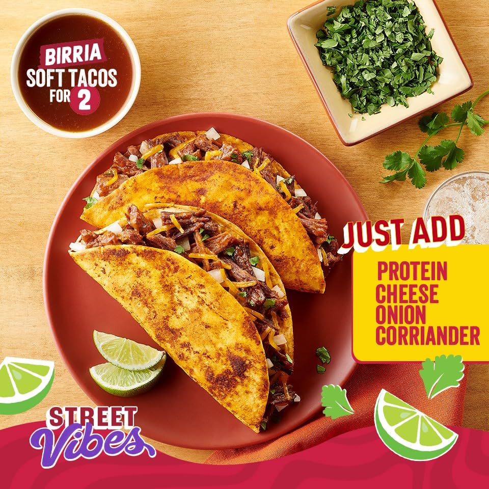 Old El Paso Street Vibes Birria Soft Taco Kit - Mild Chilli, Ready in 20 Mins, Vegetarian Friendly, 257g 2