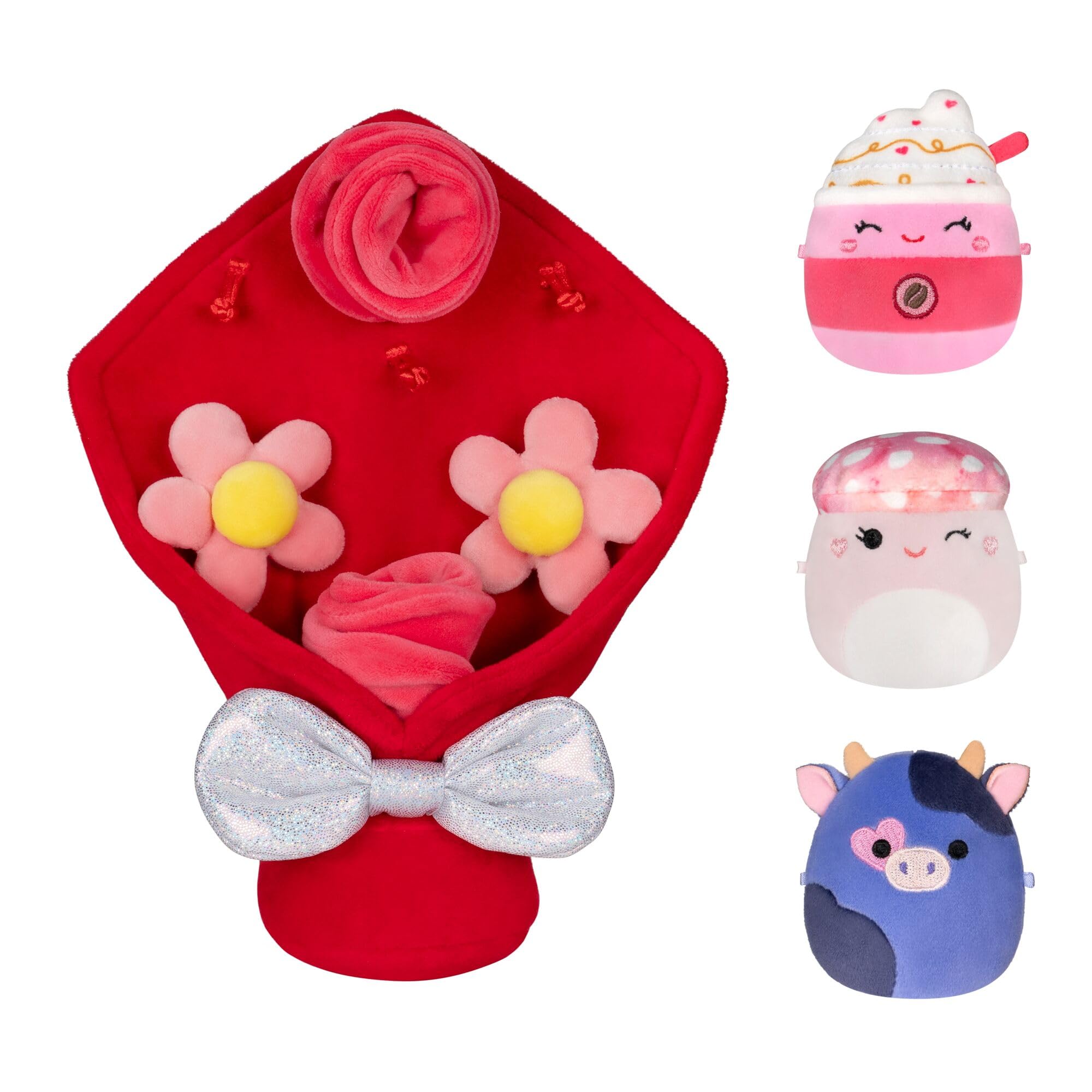 Squishmallows Valentine’s Day Micromallows Bouquet - 3 Pack, 2.5-inch Plush | Polyester 5