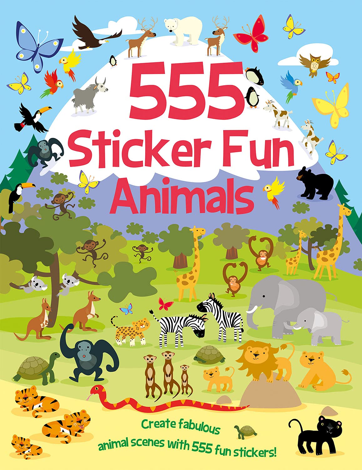 Two Windmills Limited 555 Sticker Fun Animals Activity Book - Ages 5-7 | 56 Pages | Paperback 1