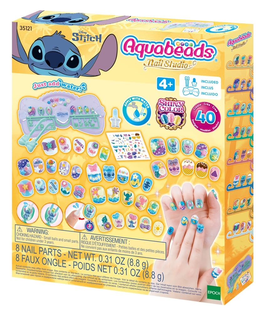 Aquabeads Stitch Nail Designer Kit - Arts & Crafts Bead Activity Set for Kids 4+ 1