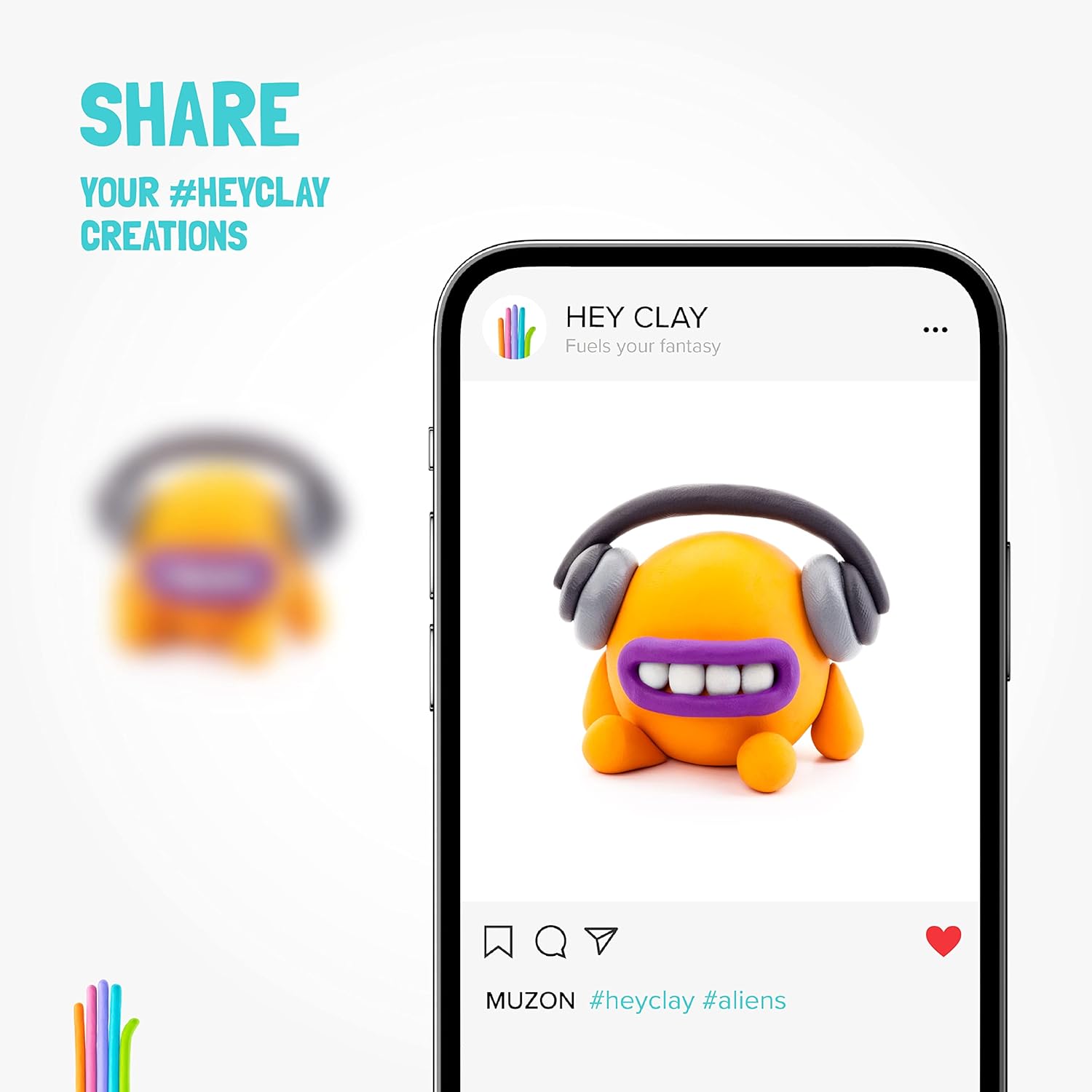 Hey Clay Farm Birds: Duck, Goose, Hen Set - Air Dry Modeling Clay for Kids 3+ 5