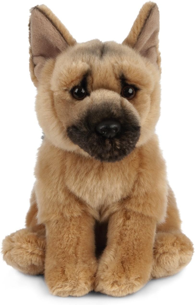 Living Nature German Shepherd Plush Toy - 20cm Realistic Soft Dog 1