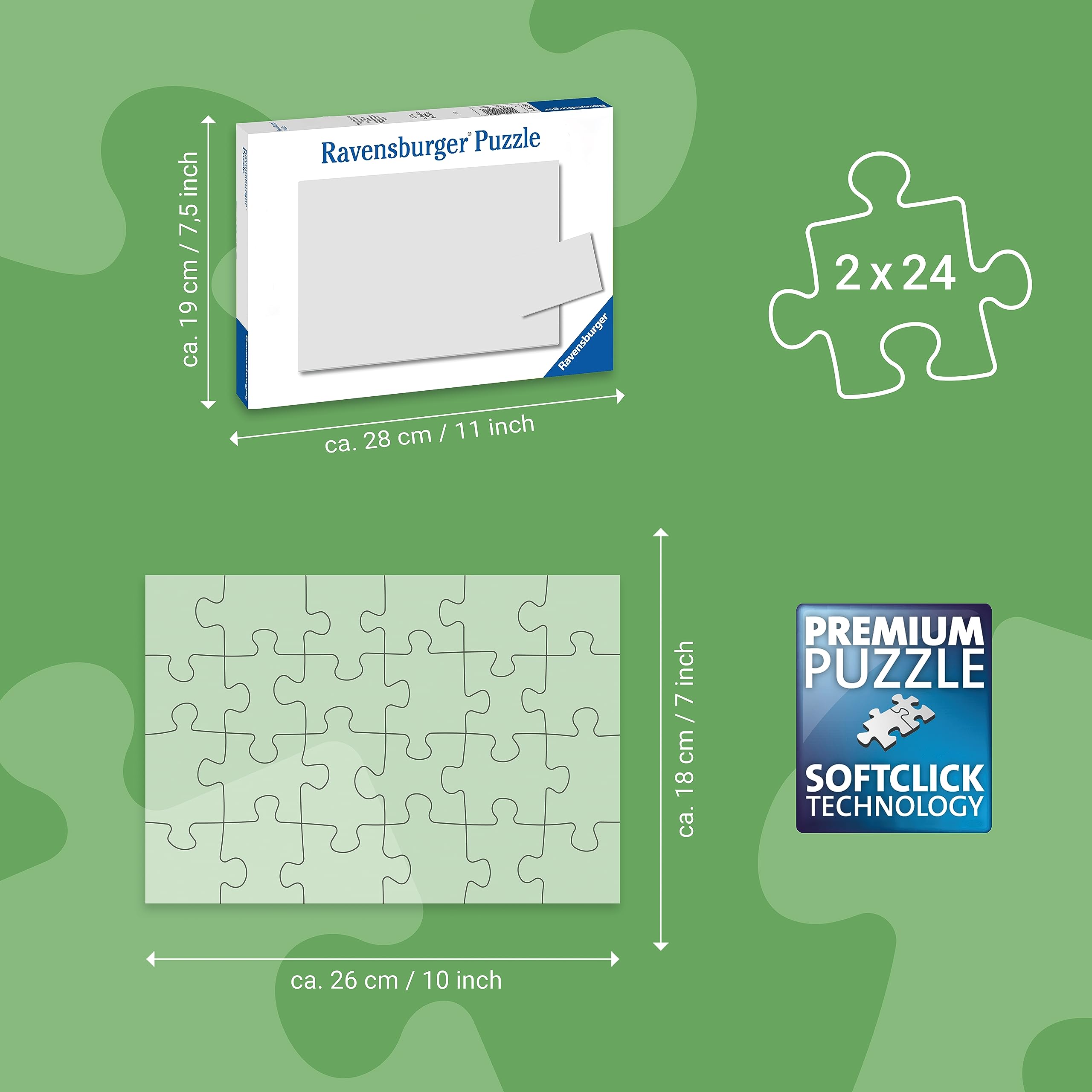 Ravensburger Construction Site and Farm 2x12-Piece Jigsaw Puzzle Set - Educational Kids Puzzles for Ages 4+ 7
