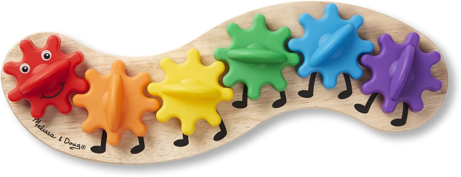 Melissa & Doug Caterpillar Gear Toy - Educational Wooden Puzzle for Toddlers 18M+ 1