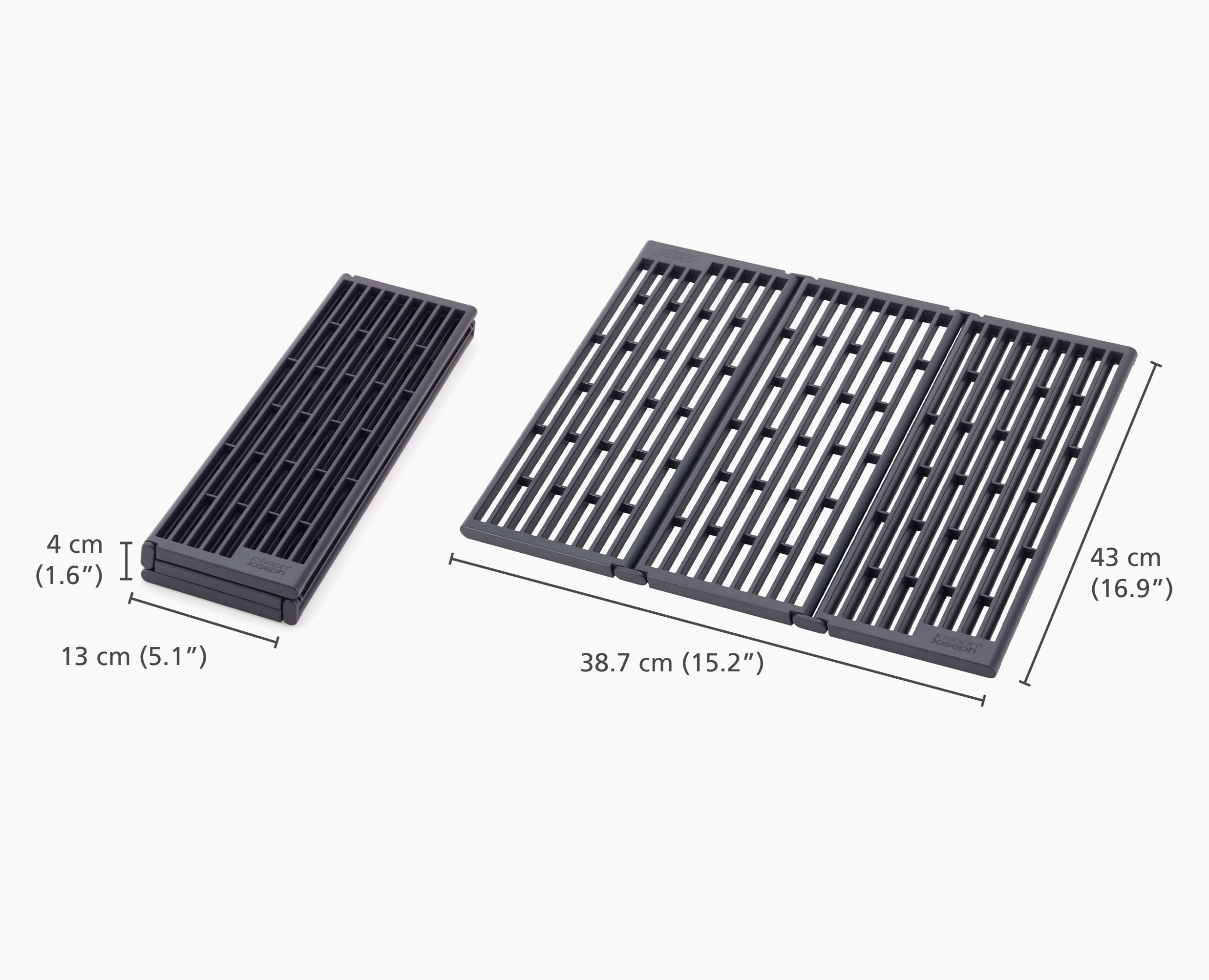 Joseph Joseph Platform Folding Over Sink Drainer | Fits Across Sink | Anthracite 4