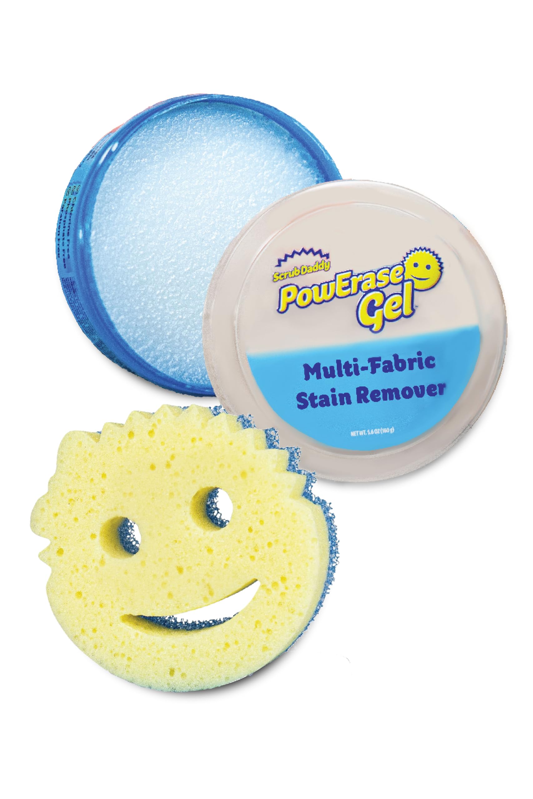 Scrub Daddy Powerase Gel Stain Remover with Blue Scrub Mommy Sponge | Heavy Duty | Fresh Scent