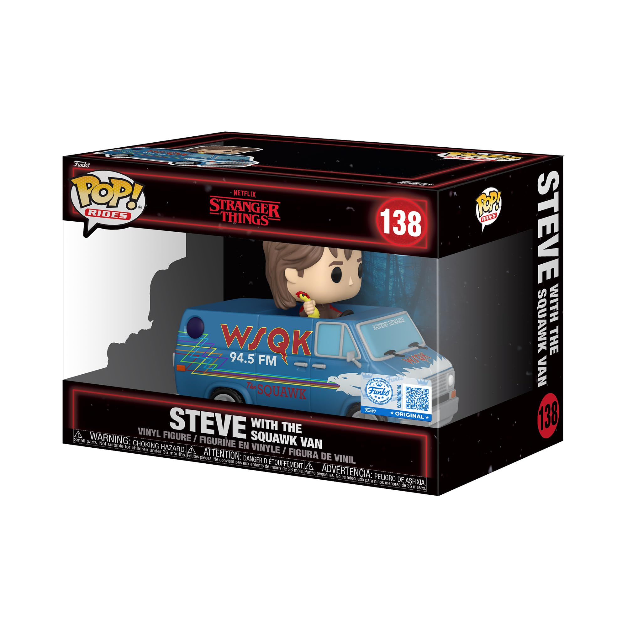 Funko Pop! Rides Deluxe: Stranger Things Season 5 - Steve with the Squawk V Vinyl Figure 8
