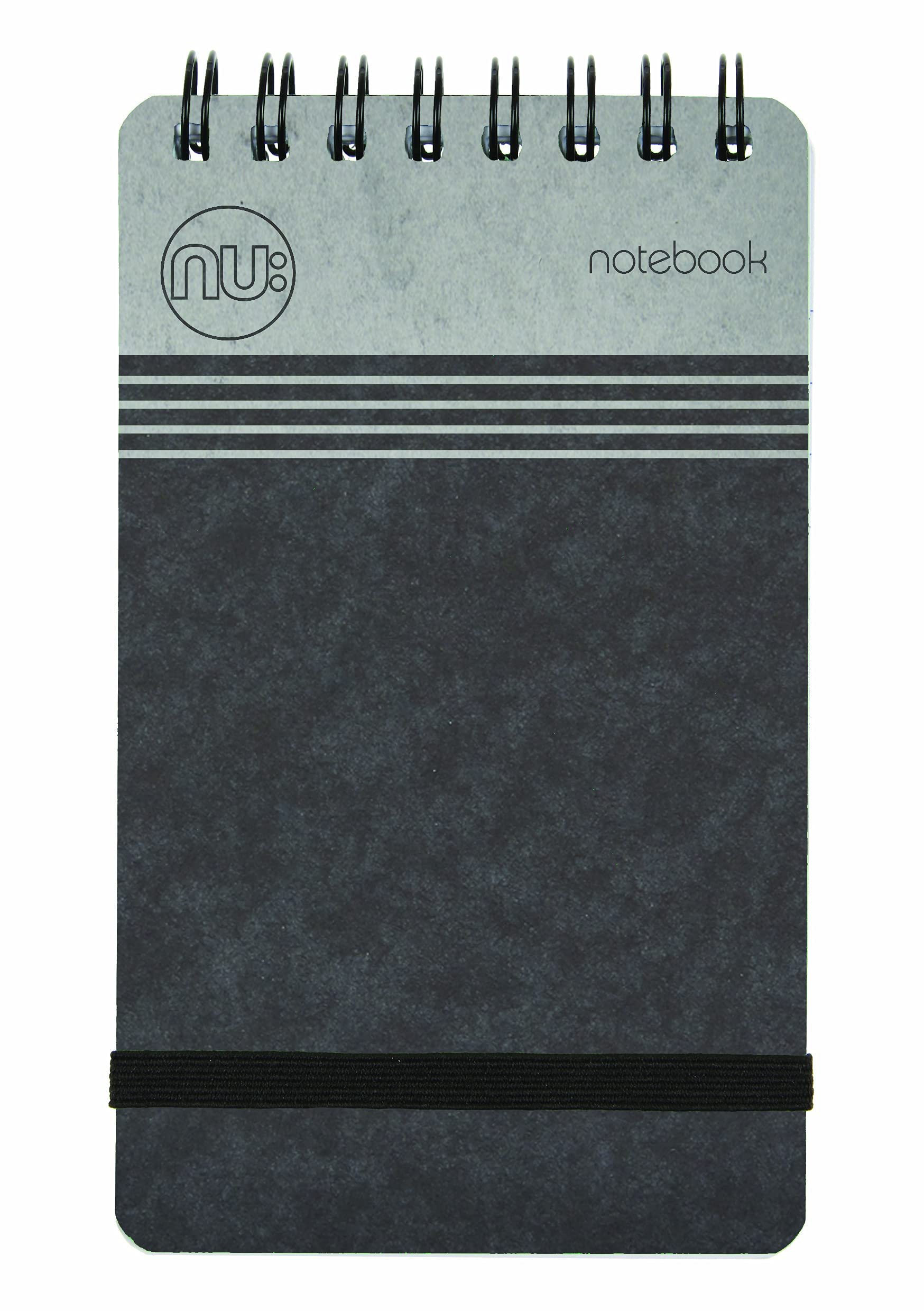 nu: Craze Cloud Notebook - A7 Black | 110 Pages | 80gsm FSC Paper | Wirebound