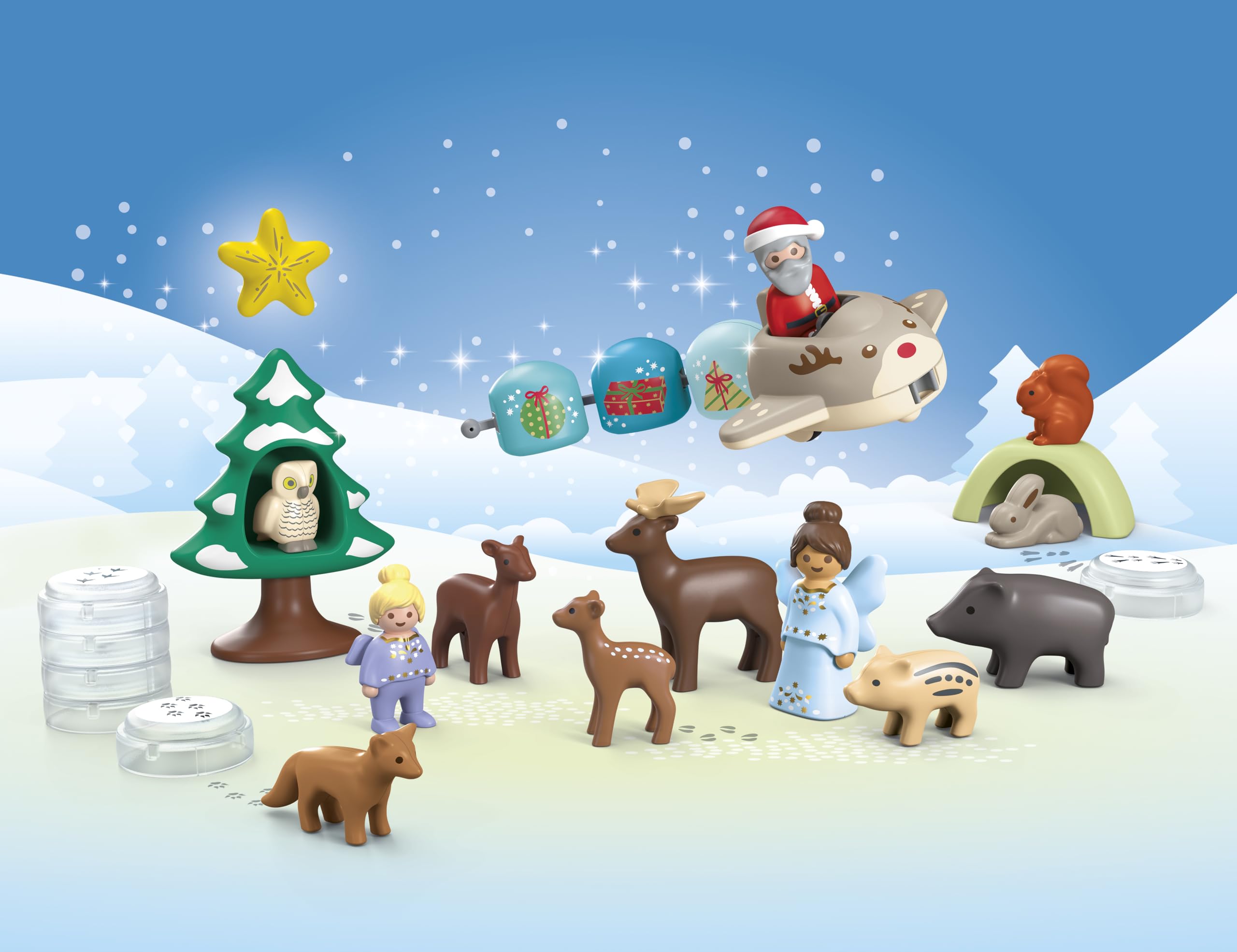 Playmobil 70297 Advent Calendar: Snowy Christmas Playset for Toddlers Ages 1+ 3